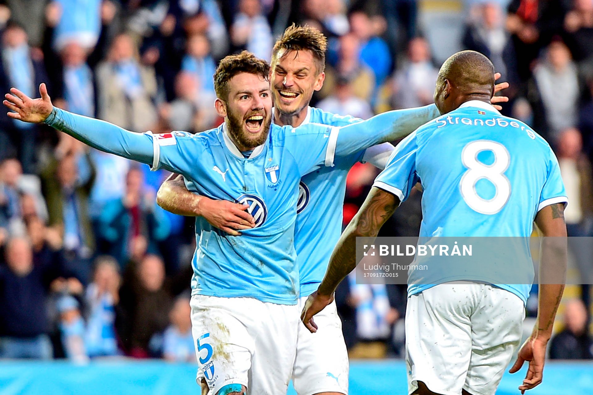 Malmö FFs Erdal Rakip, Markus Rosenberg och Carlos
