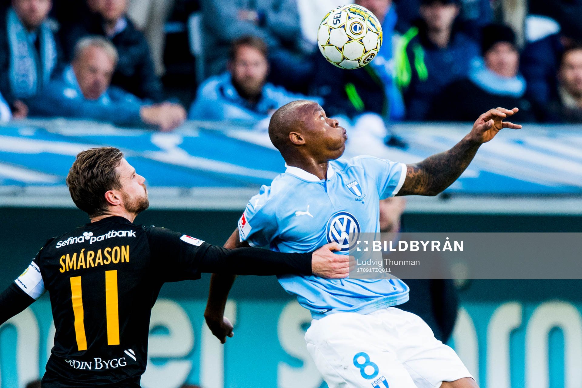 Hammarbys Arnór Smárason och Malmö FFs Carlos Strandberg