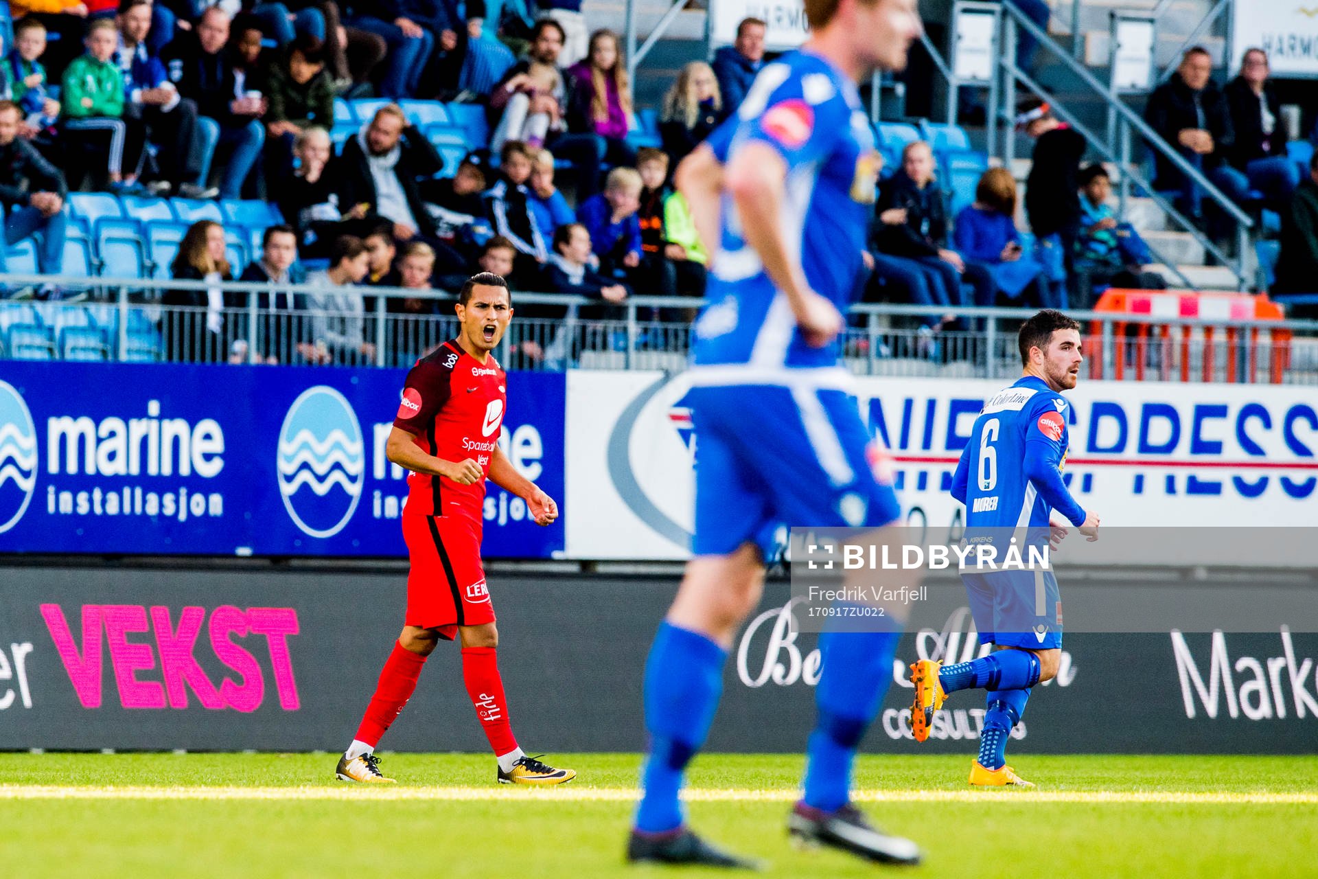 Deyver Vega of Brann celebrates