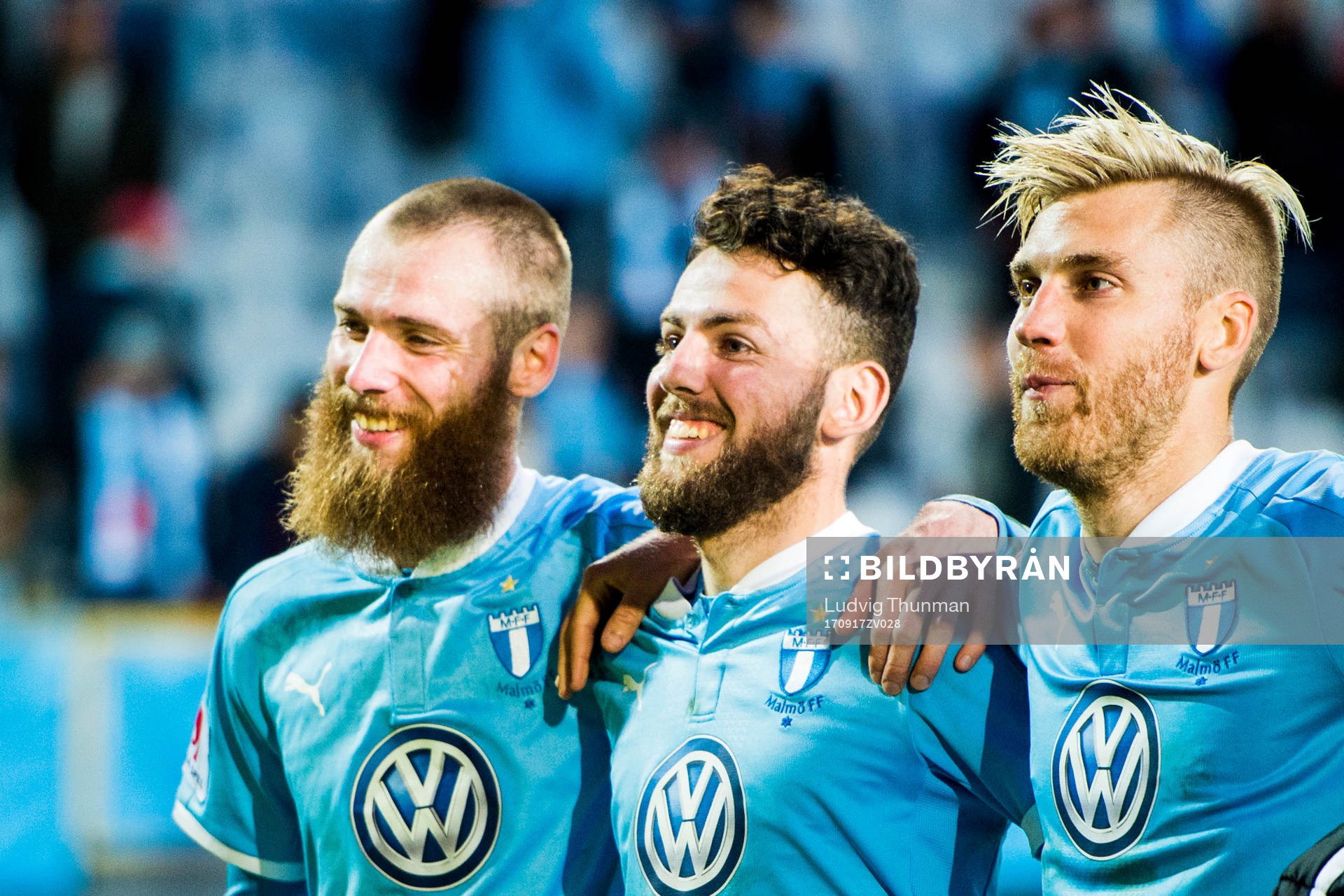 Malmö FFs Jo Inge Berget, Erdal Rakip och Rasmus Bengtsson