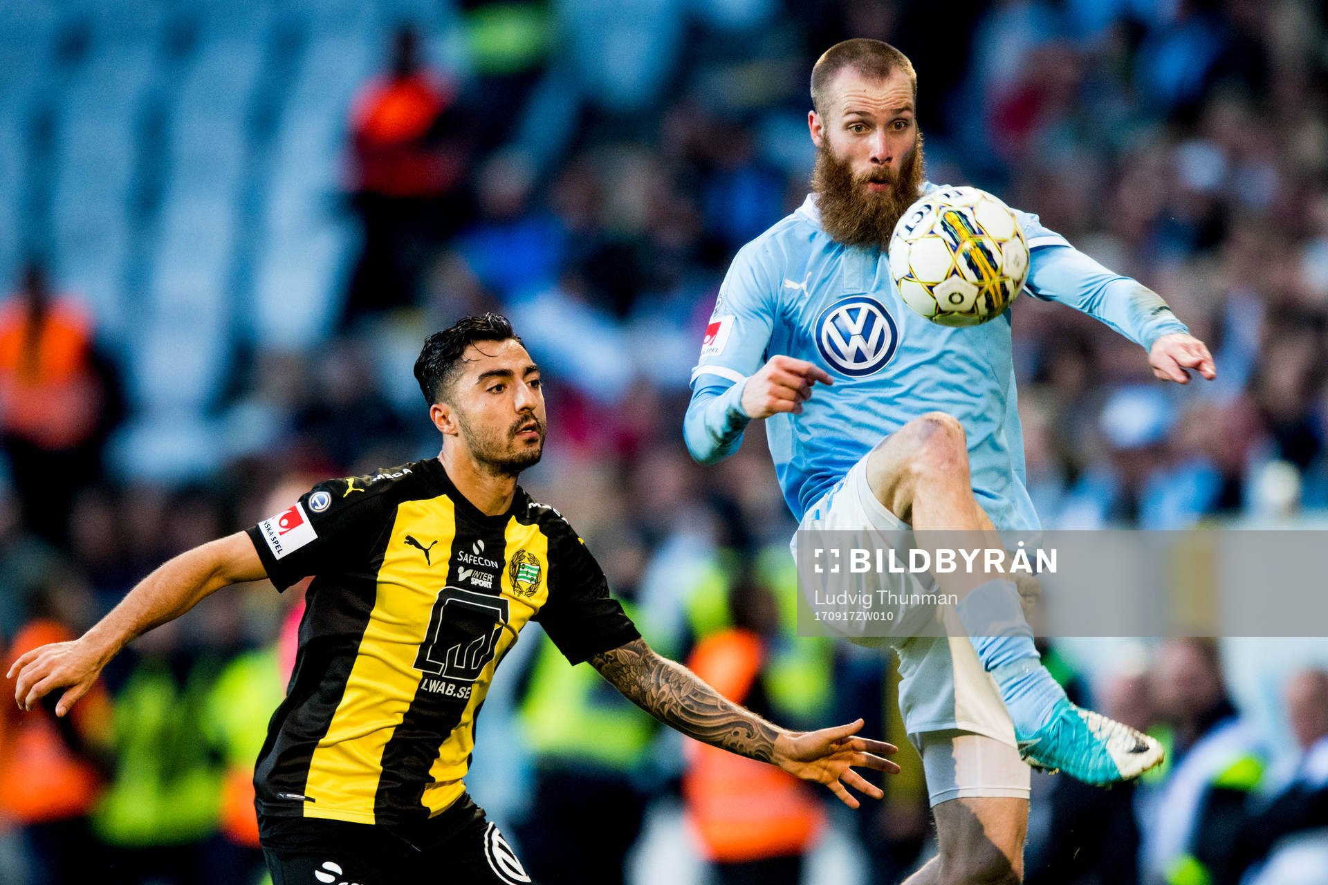 Hammarbys Jiloan Hamad och Malmö FFs Jo Inge Berget