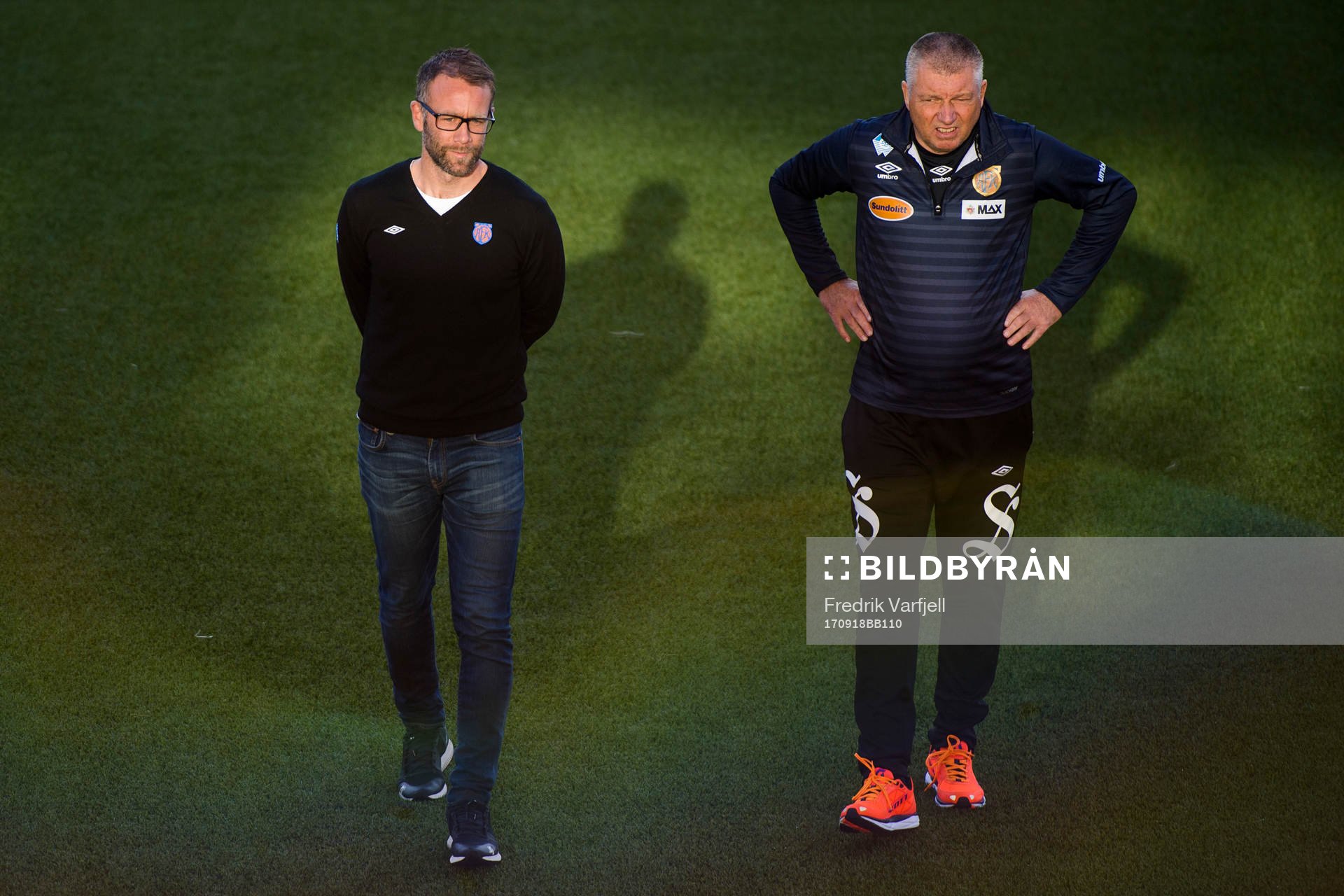 Trond Fredriksen, head coach of Aalesund, and Bjørn Rekdal