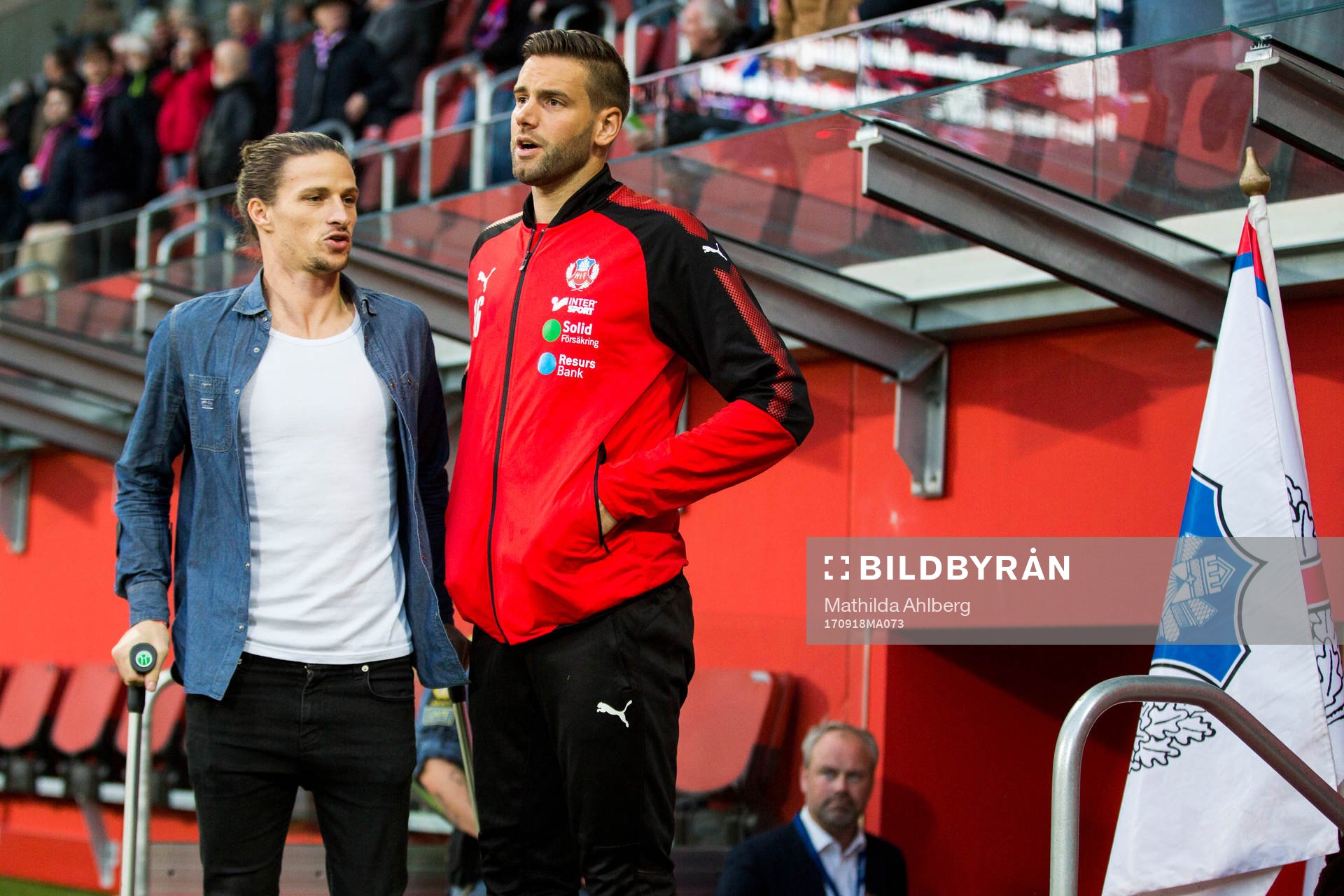 Helsingborgs Jesper Lange och Mikael Dahlberg