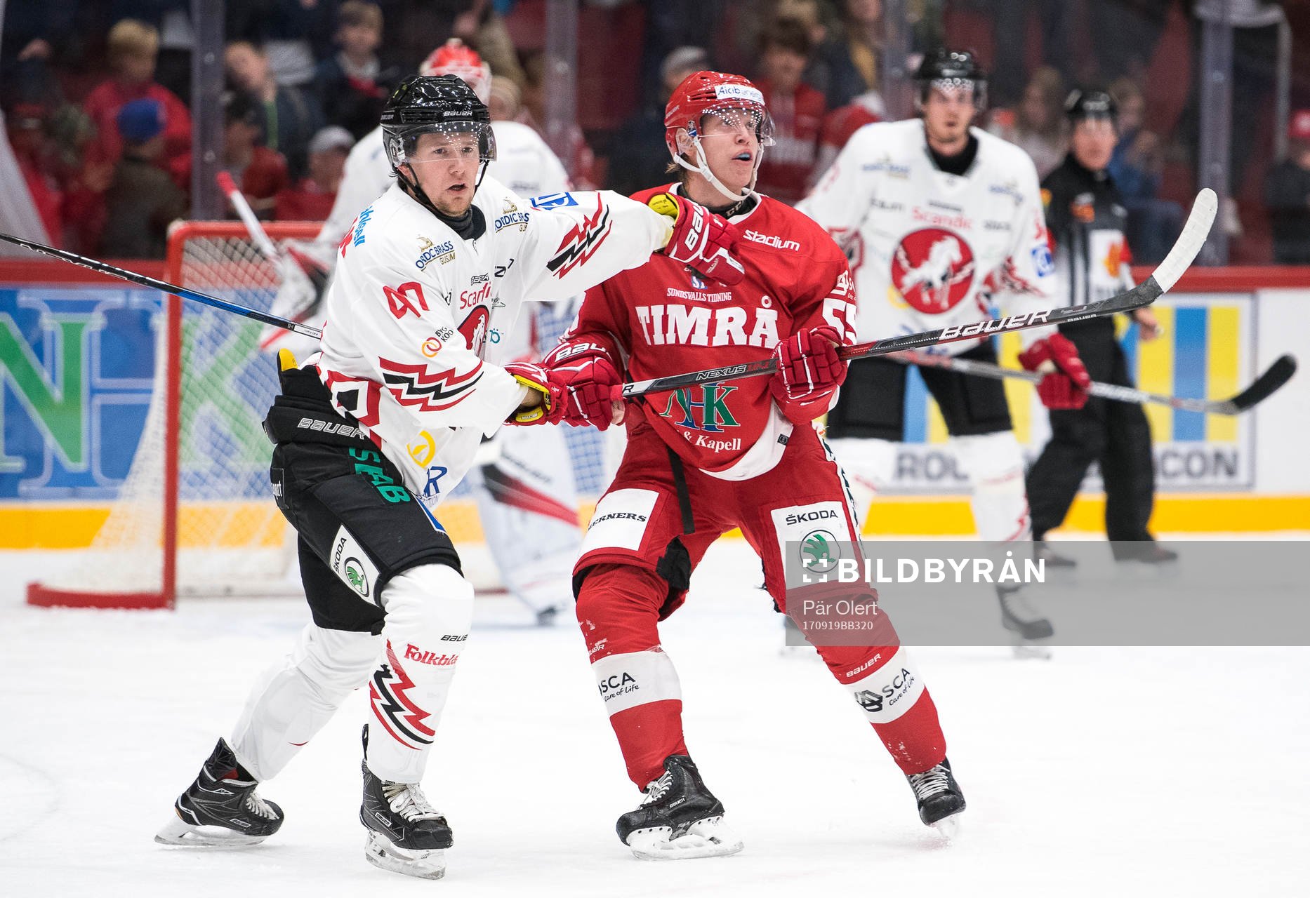 Vita Hästens Mattias Kalin i näkampt mot Timrås Vilmos
