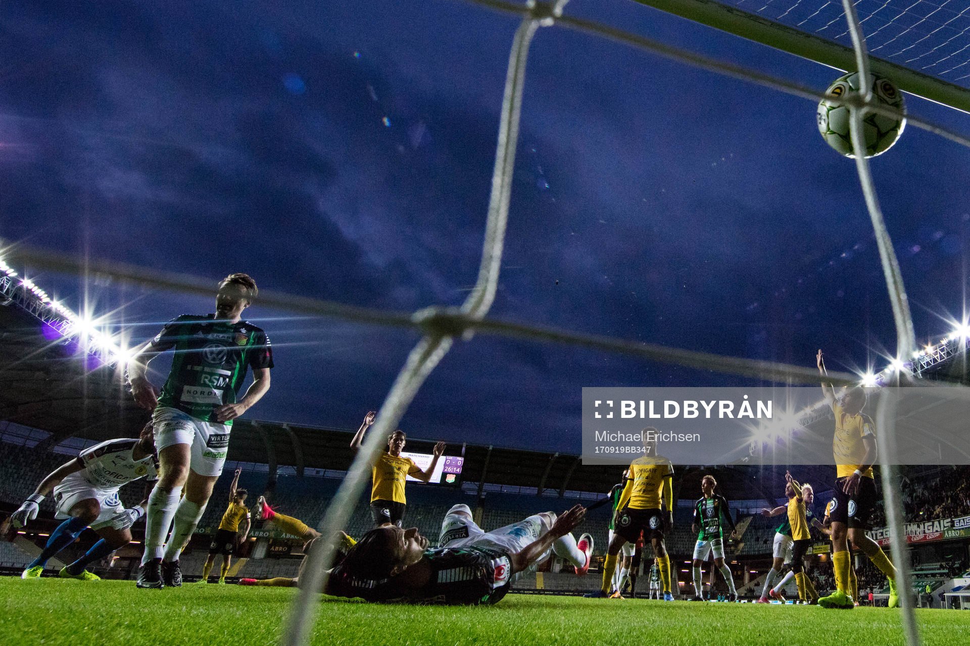GAIS Luka Mijaljevic skjuter 1-0