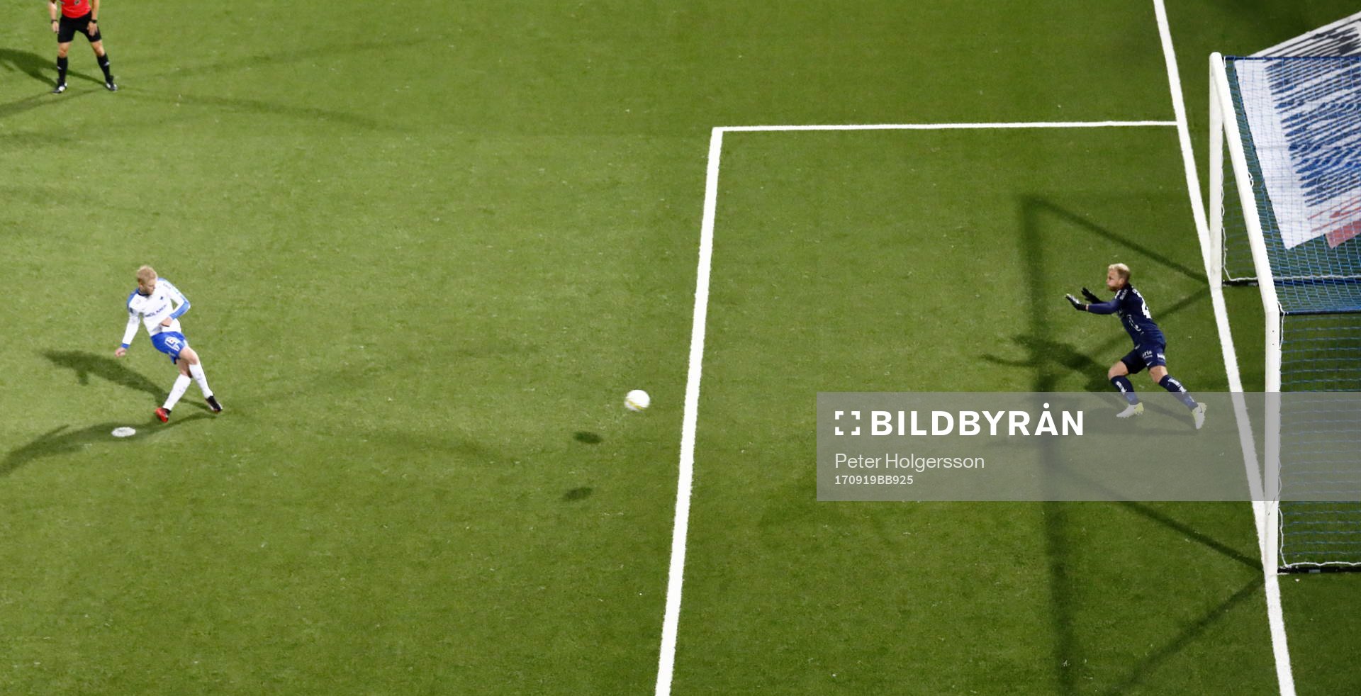 Mål 3-0 på straff av Norrköpings Kalle Holmberg