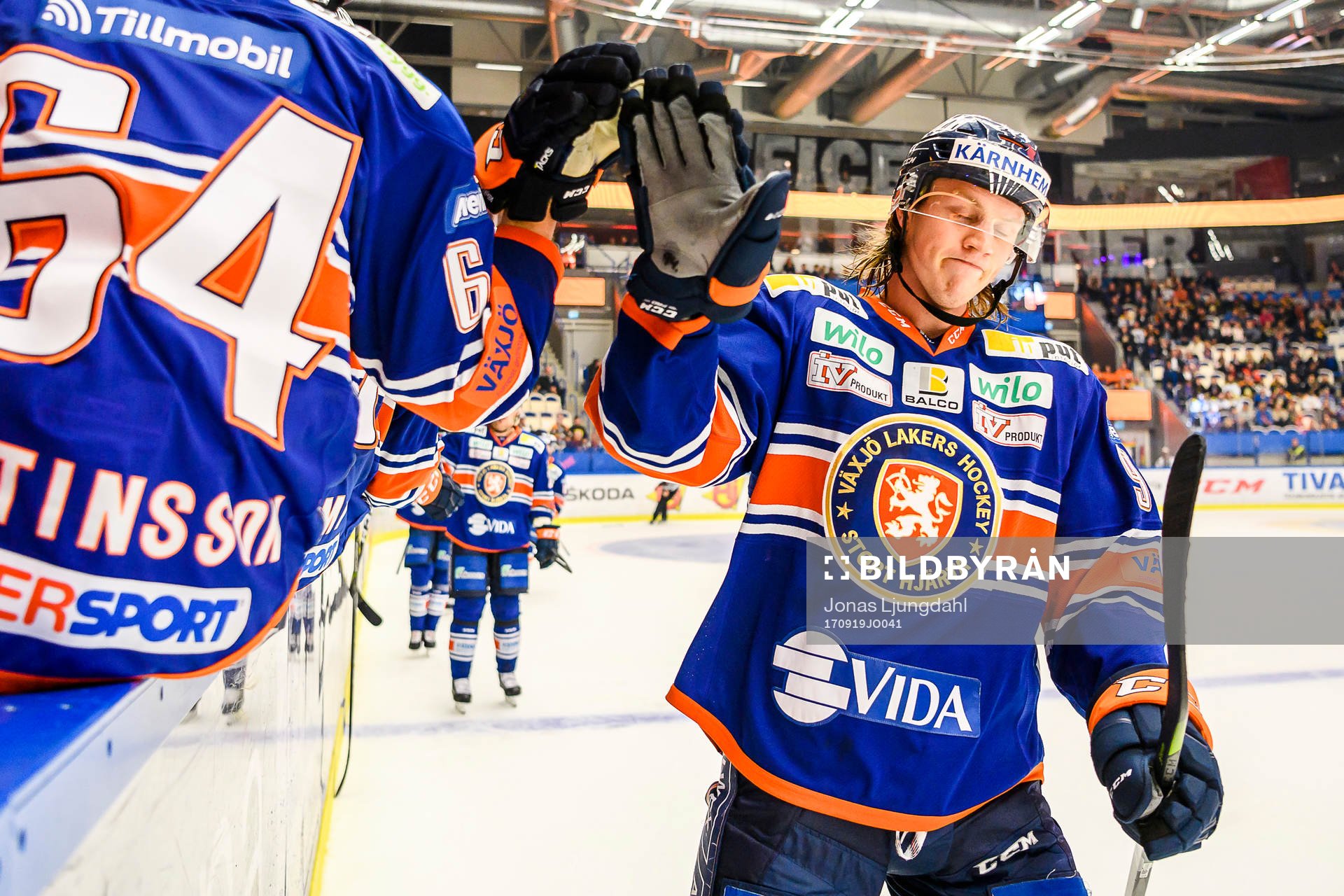 Växjös Joel Persson jublar