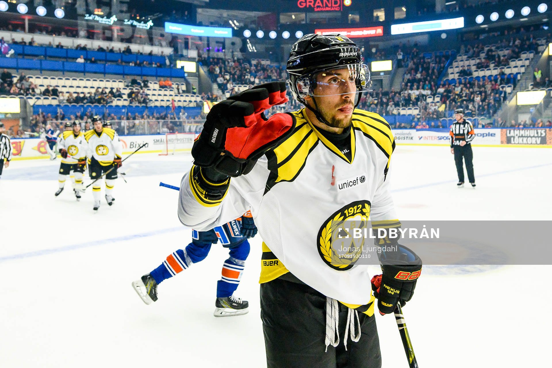 Brynäs Aaron Palushaj jublar