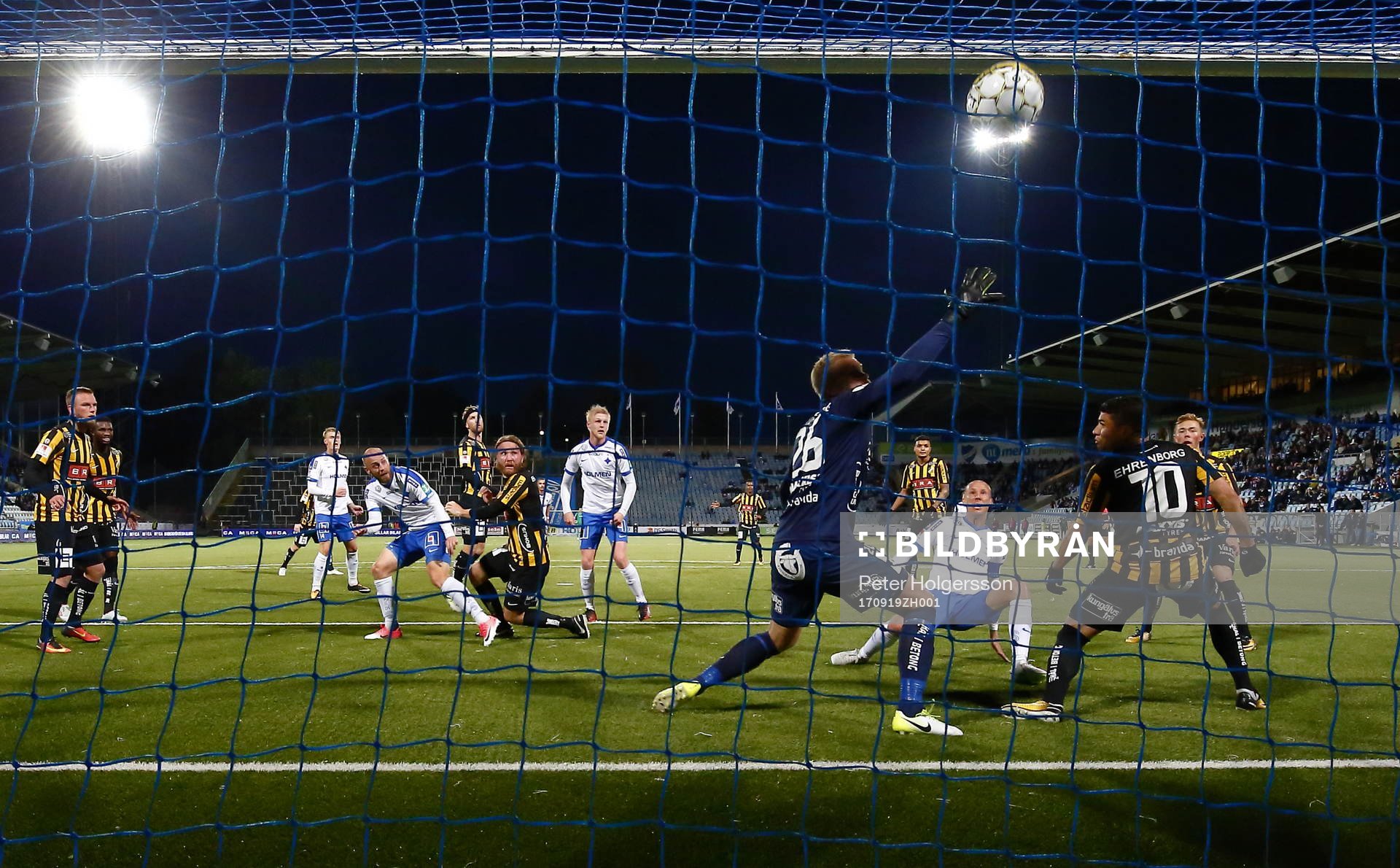 Mål 2-0 av Norrköpings Andreas Johansson förbi Häckens