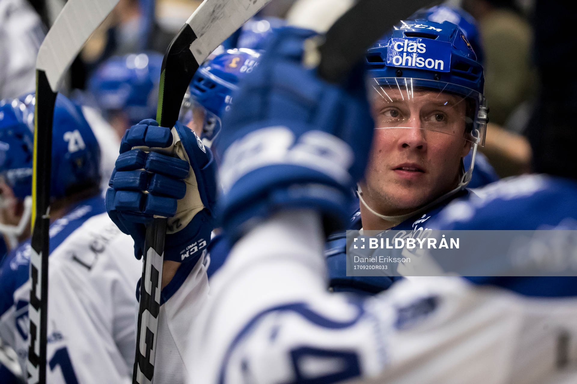Leksands David Åslin  i ishockeymatchen i
