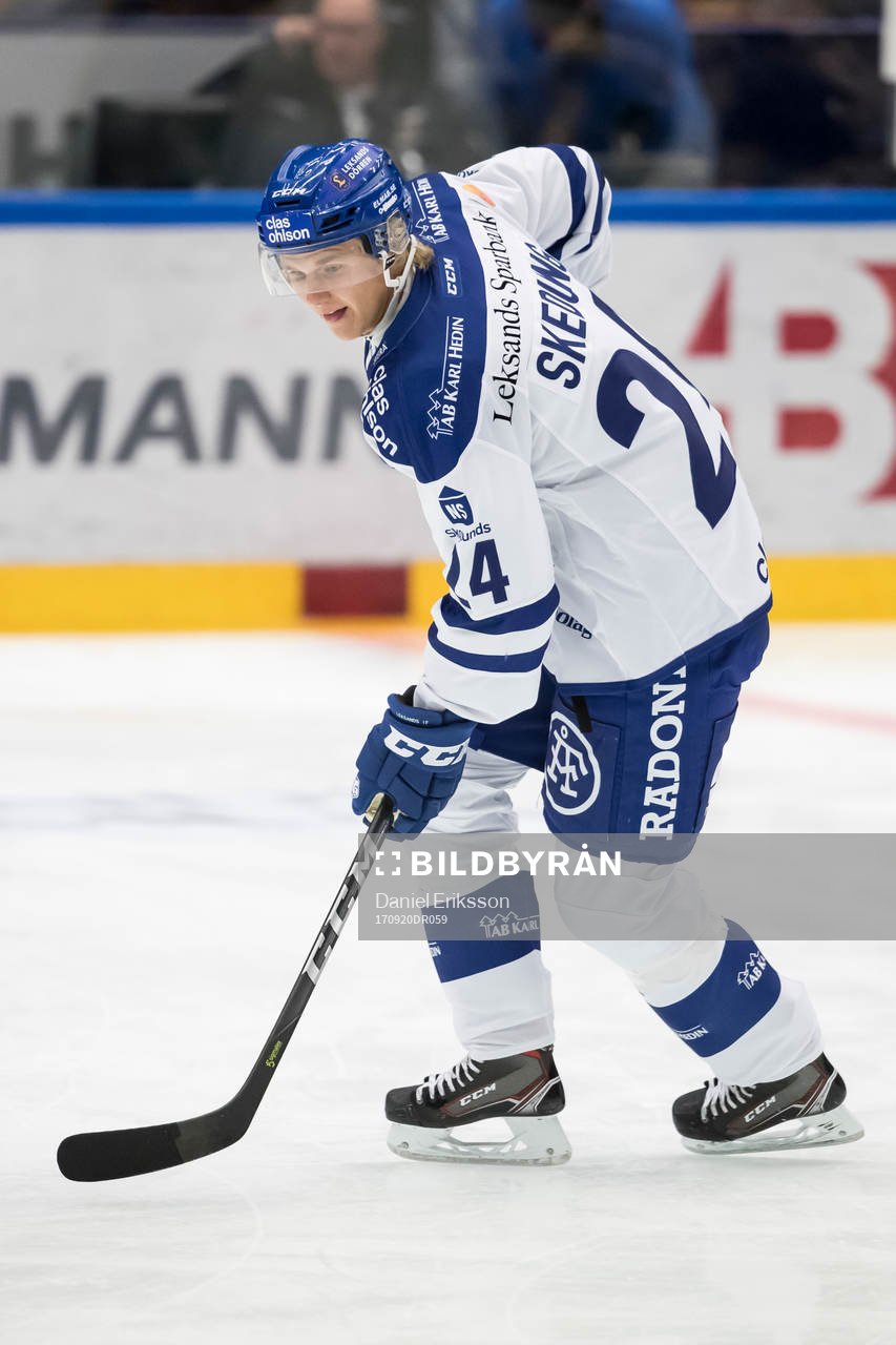 Leksands Isak Skedung  i ishockeymatchen i