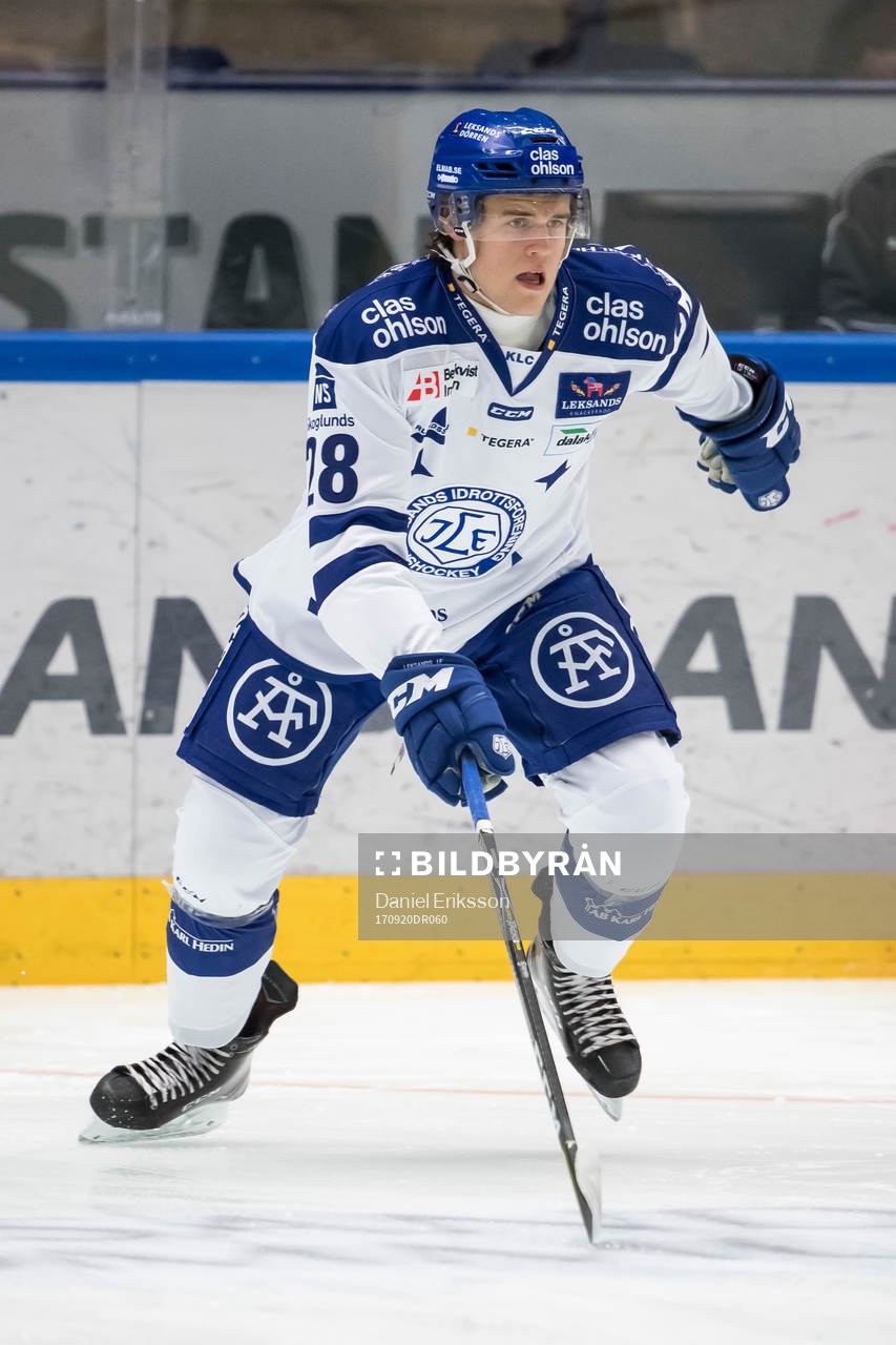 Leksands William Wikman  i ishockeymatchen i