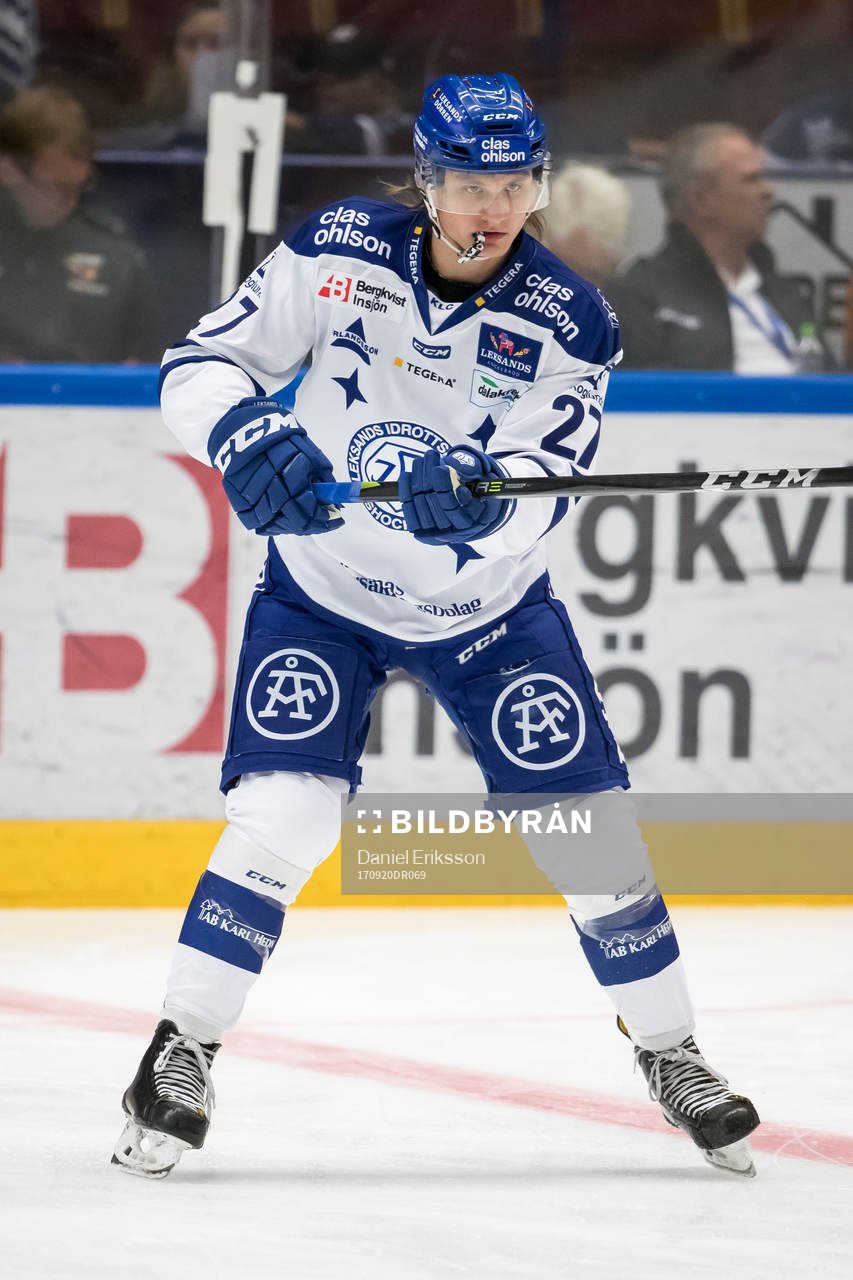 Leksands Anton Karlsson   i ishockeymatchen i
