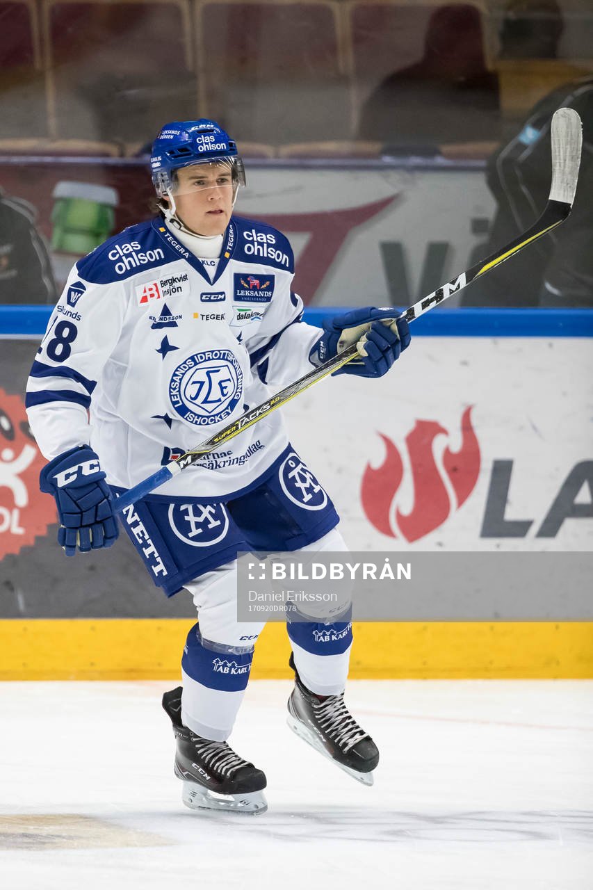Leksands William Wikman  i ishockeymatchen i