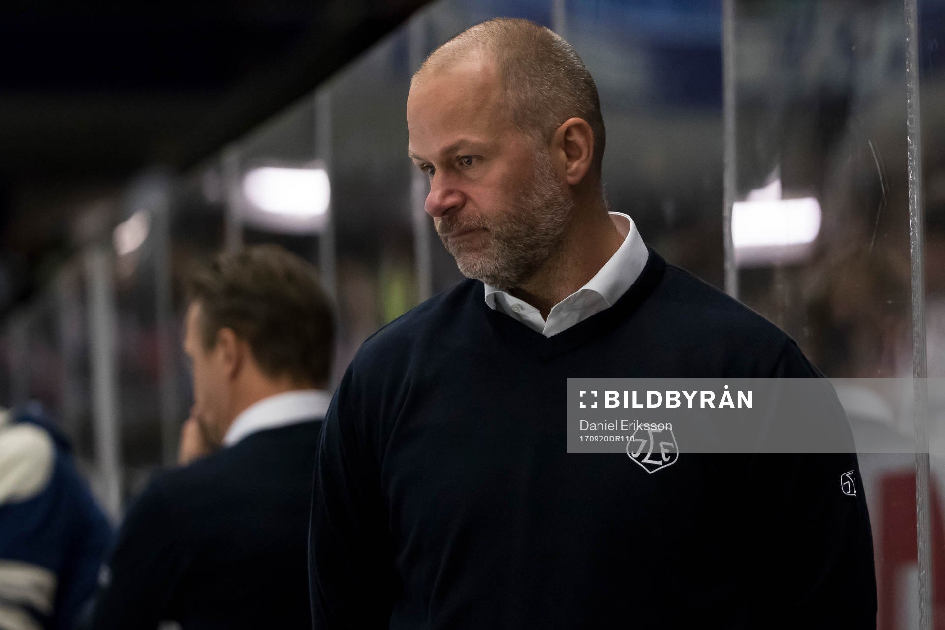 Leksands tränare Markus Åkerblom  i ishockeymatchen i