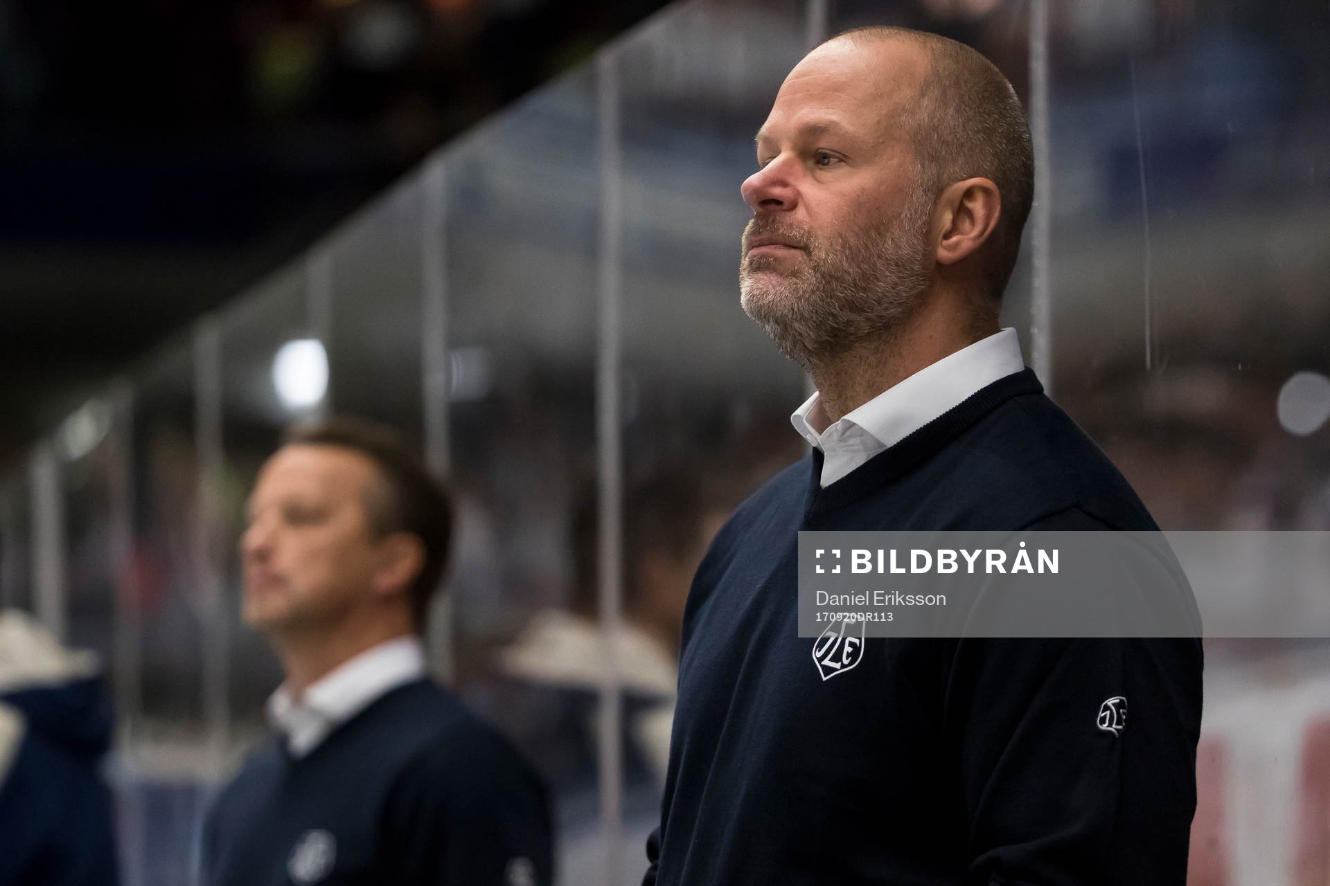 Leksands tränare Markus Åkerblom  i ishockeymatchen i