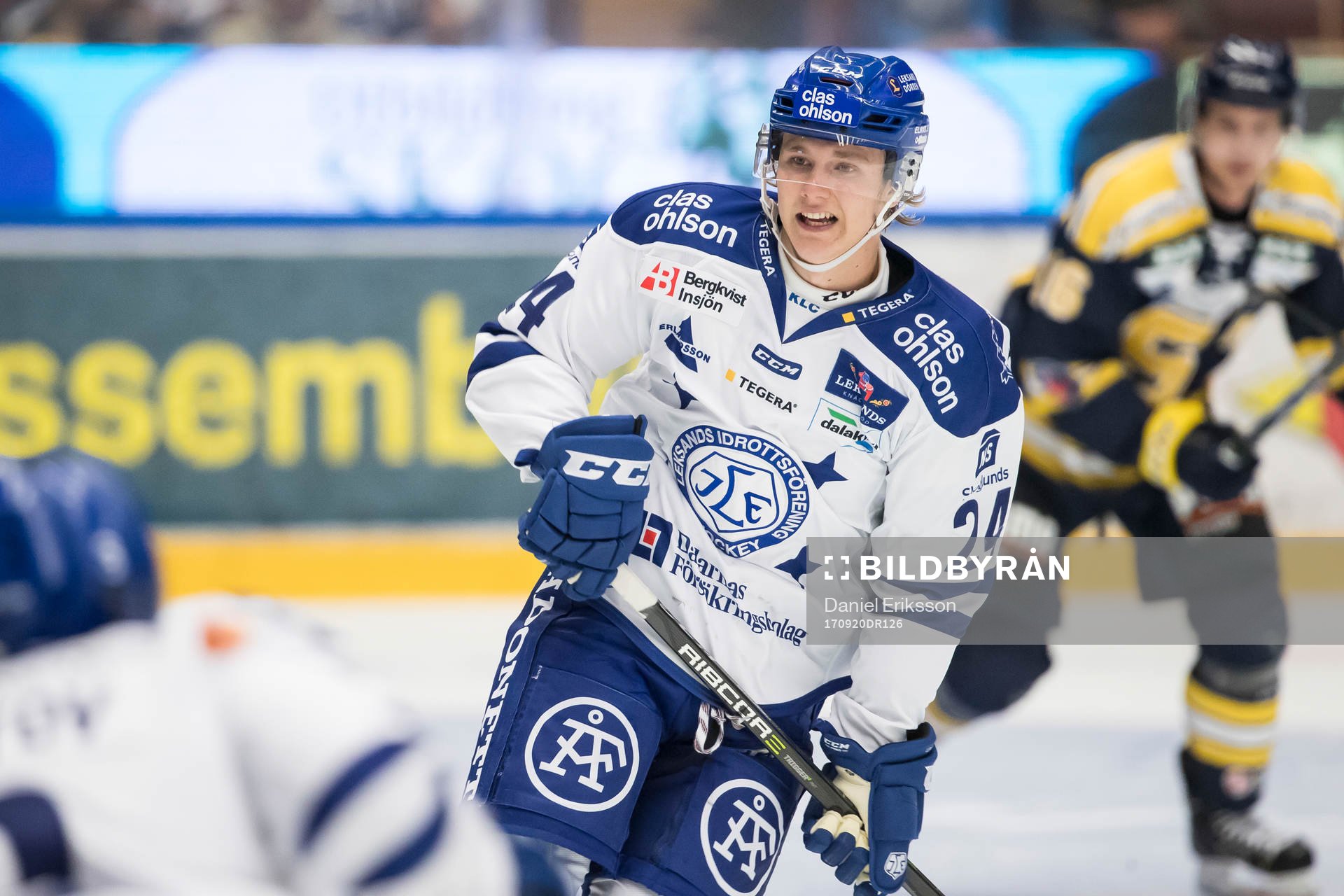 Leksands Isak Skedung  i ishockeymatchen i