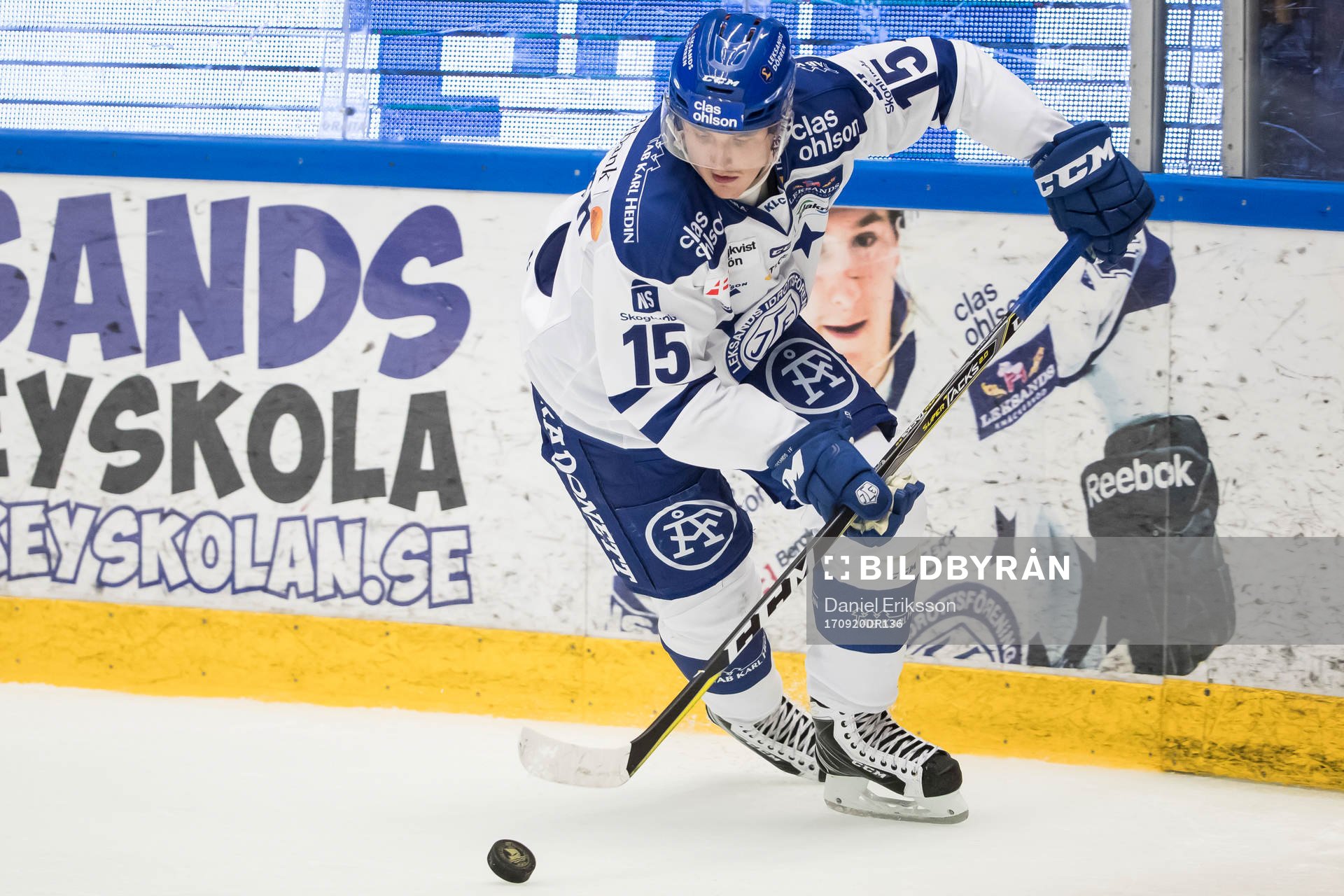 Leksands Johan Porsberger  i ishockeymatchen i