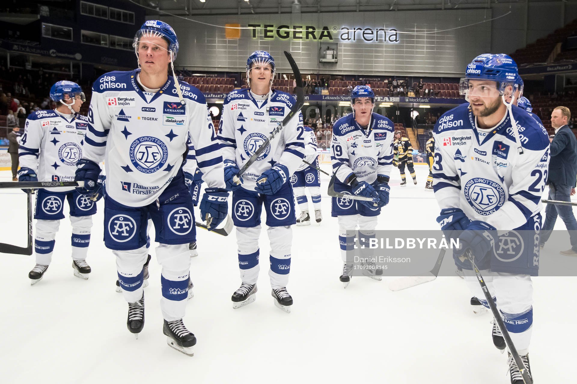 Leksands spelarna jublar