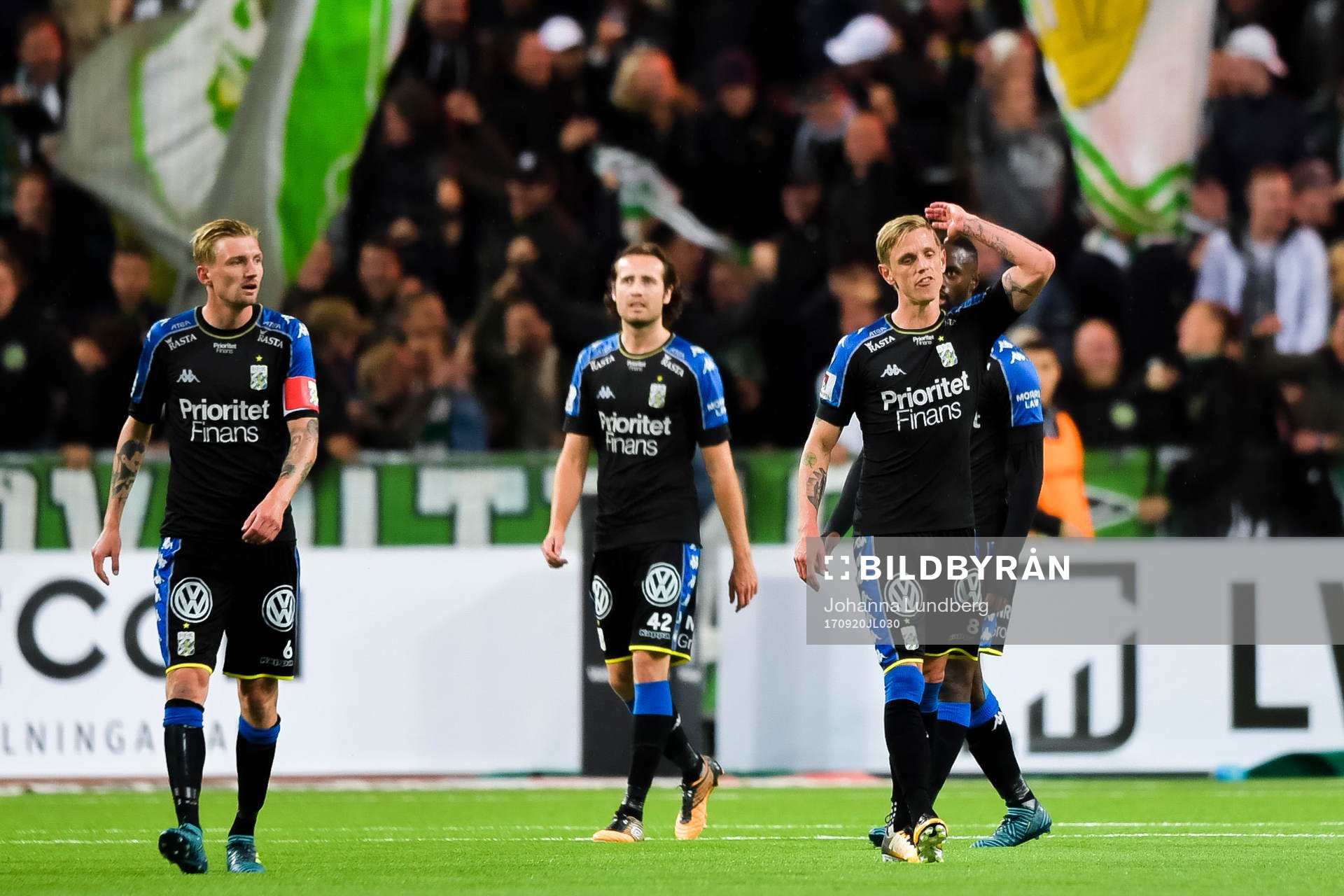 IFK Göteborgs Sebastian Eriksson , Mikkel Diskerud och