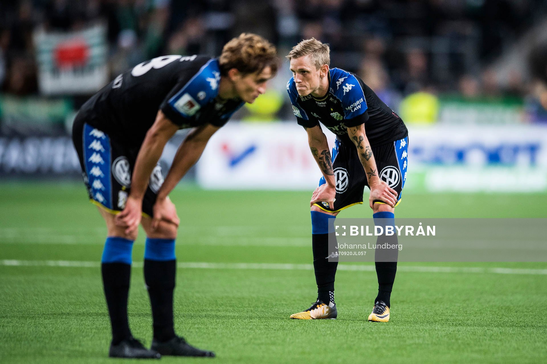 IFK Göteborgs Thomas Rogne och Sören Rieks deppar
