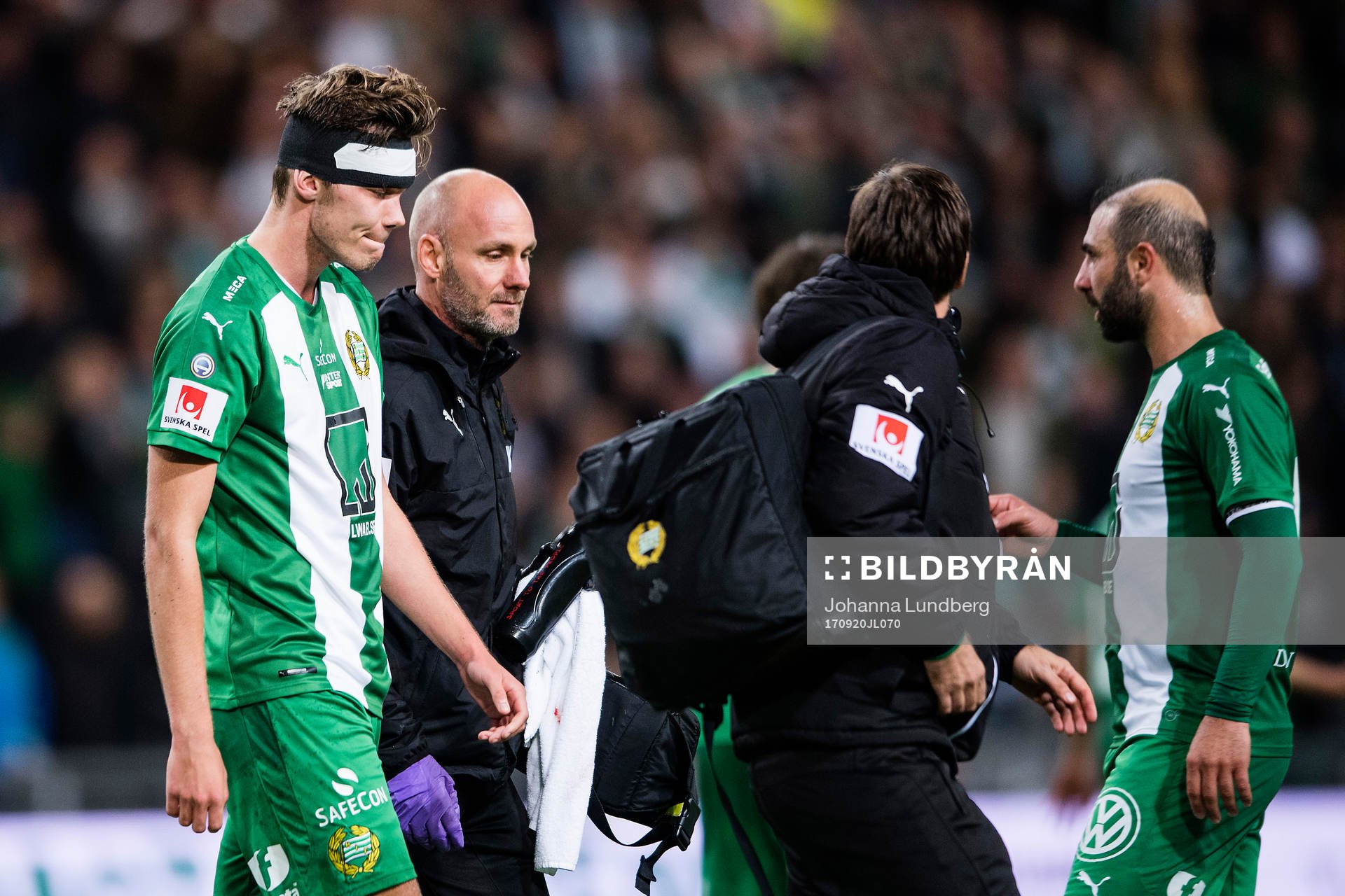 Hammarbys Marcus Degerlund har ont