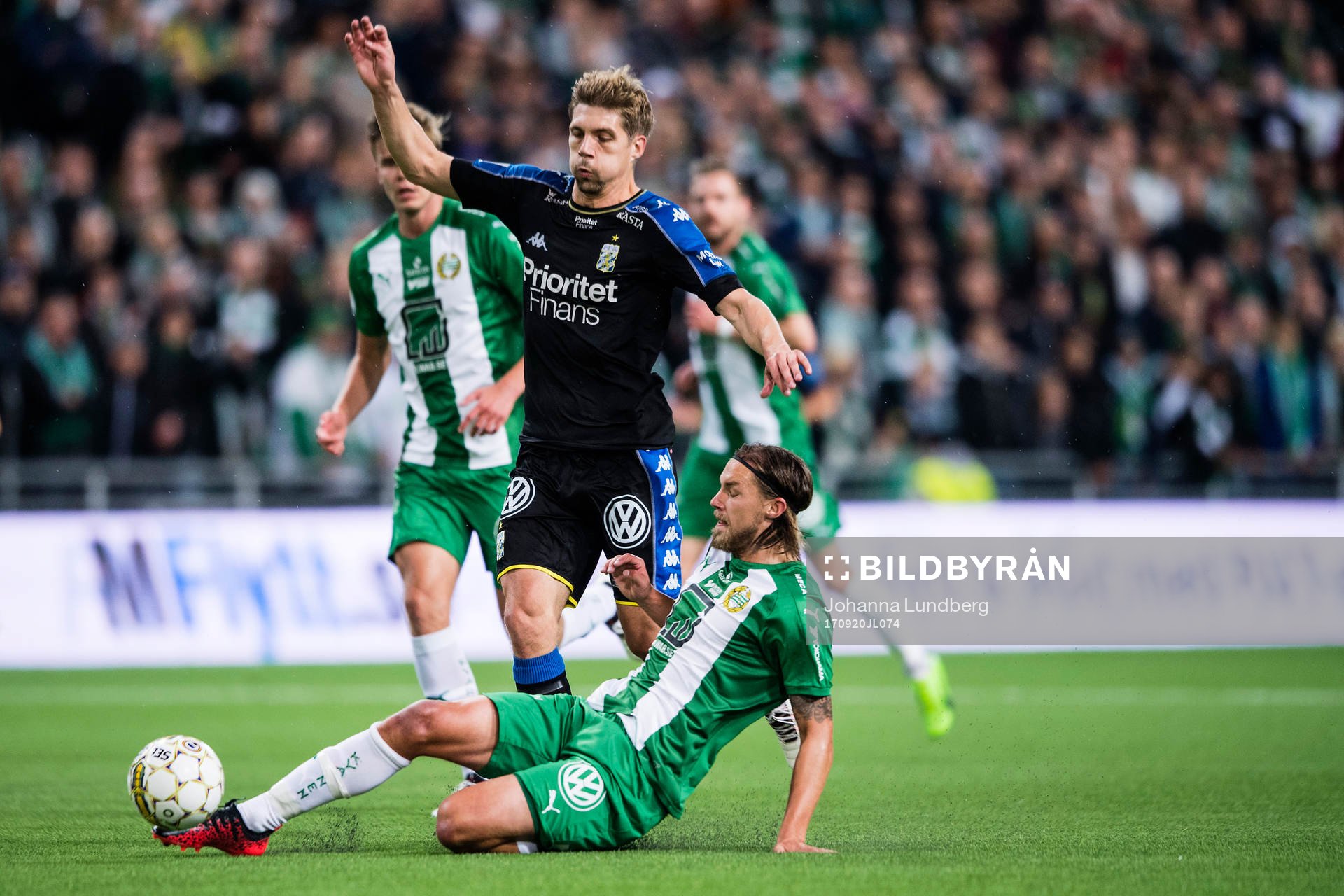 IFK Göteborgs Mikael Boman mot Hammarbys Björn Paulsen