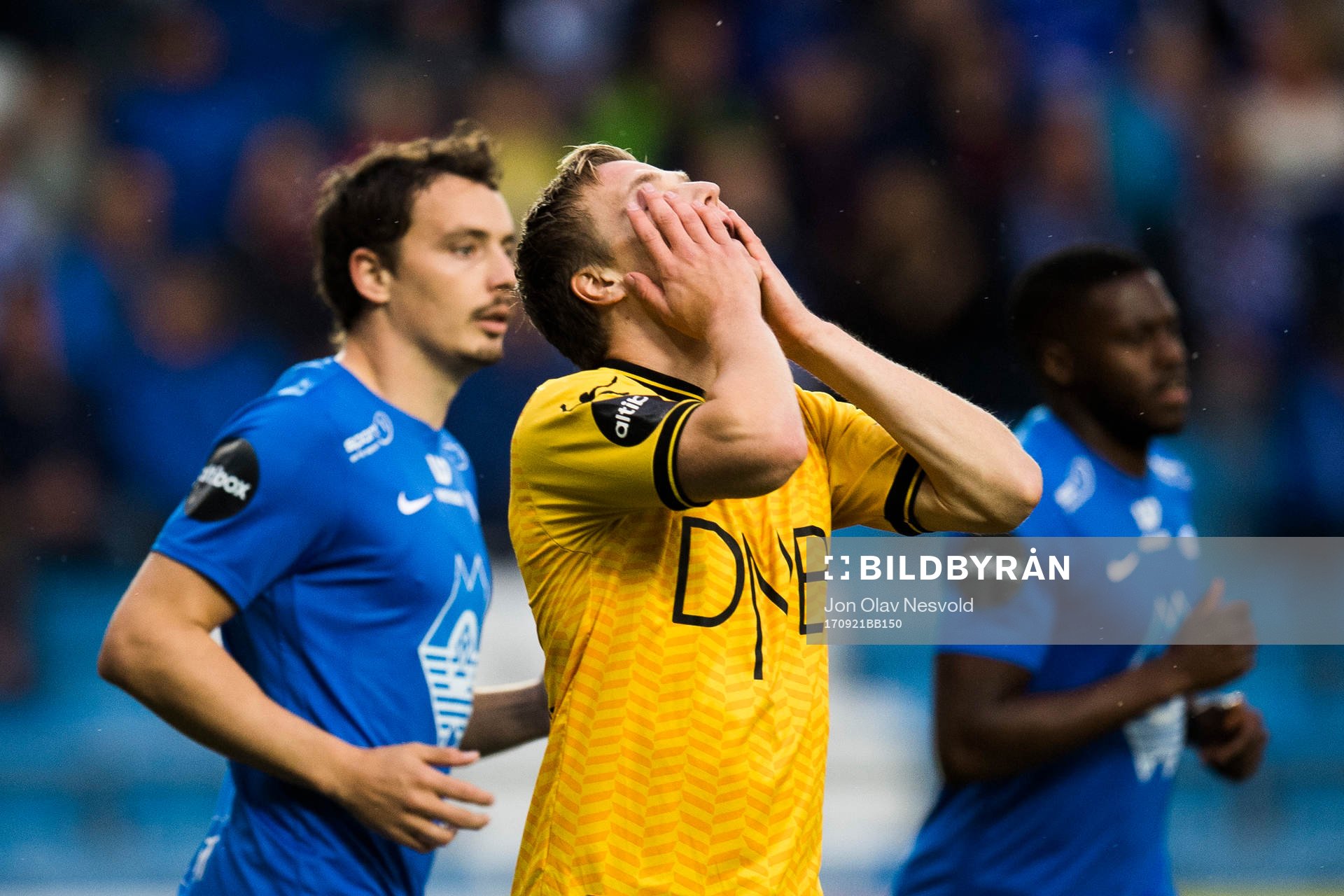Simen Kind Mikalsen of Lillestrøm looks dejected