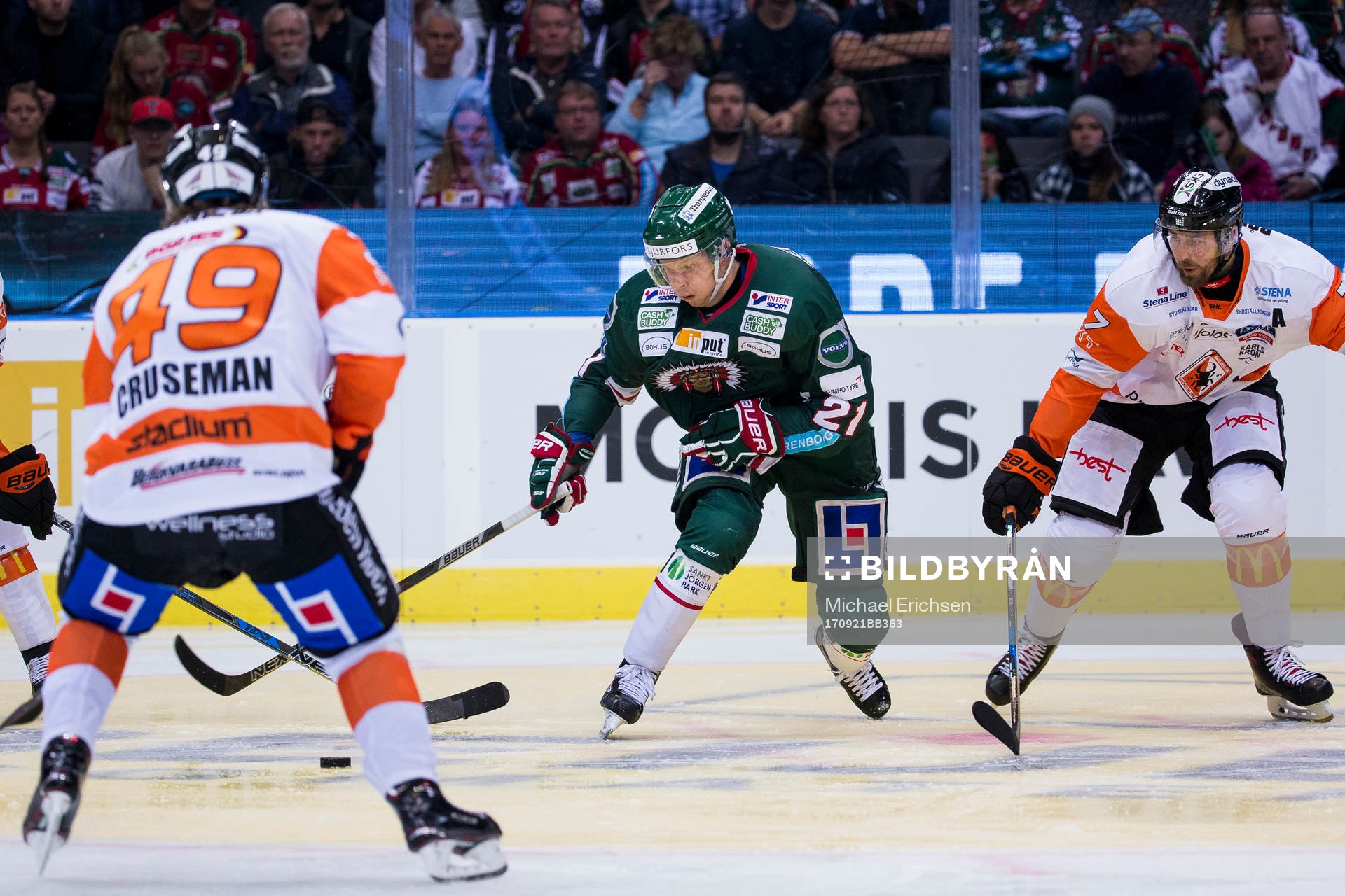 Frölundas Christoffer Ehn mot Karlskronas Mattias Karlsson