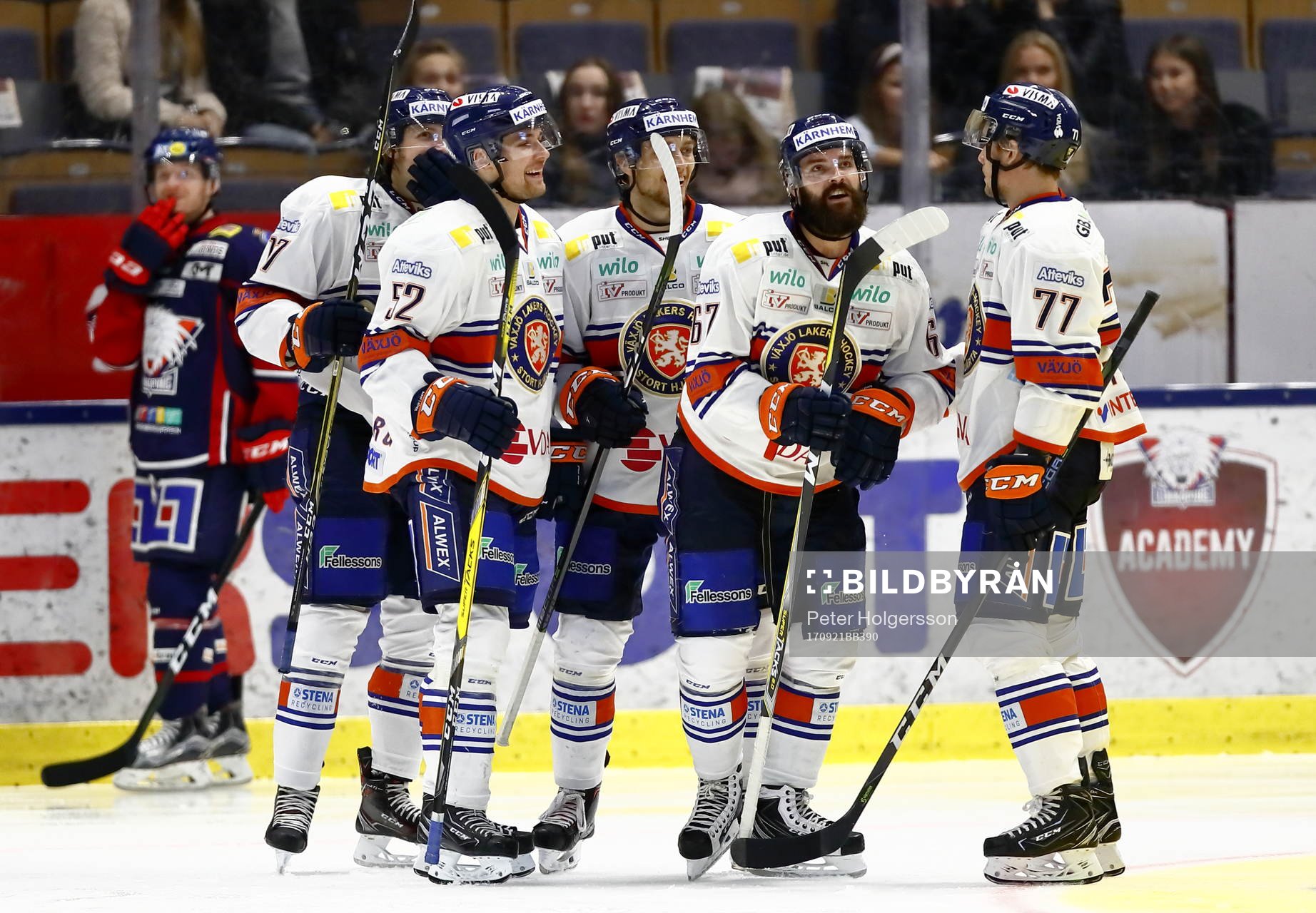 Växjös spelare jublar