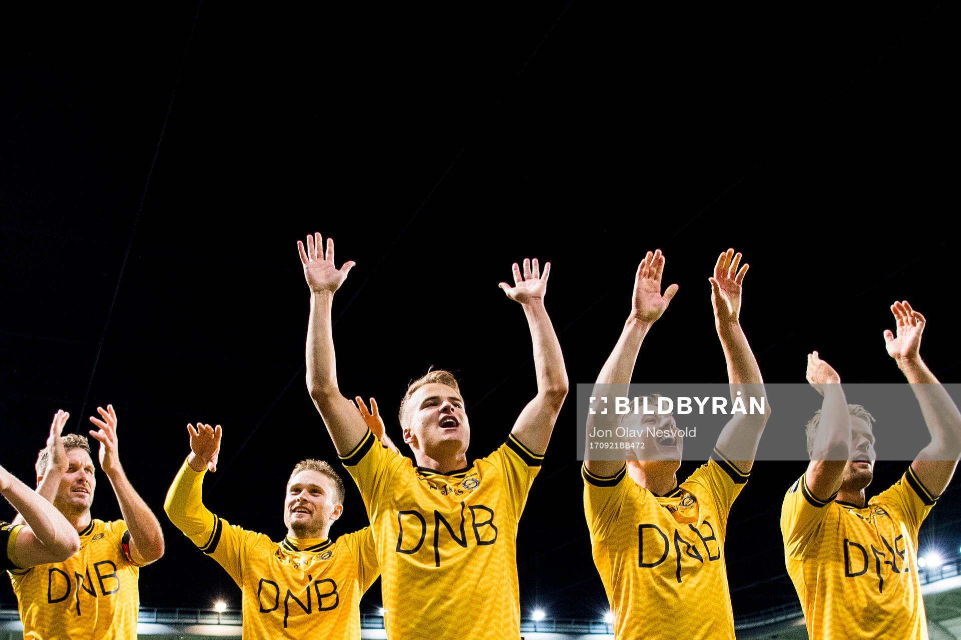 Lillestrøm players celebrate