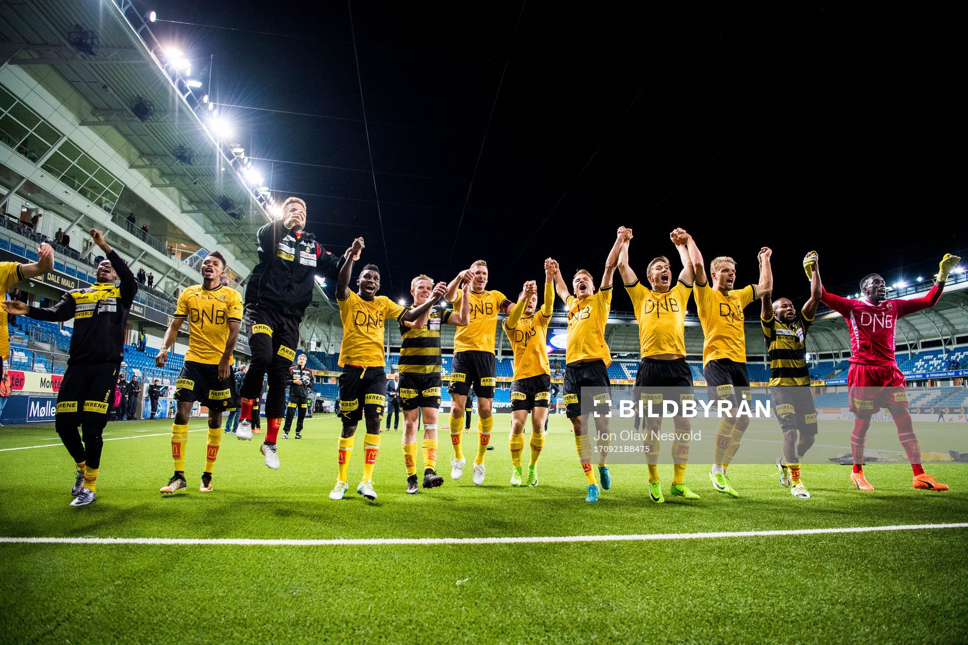 Lillestrøm players celebrate
