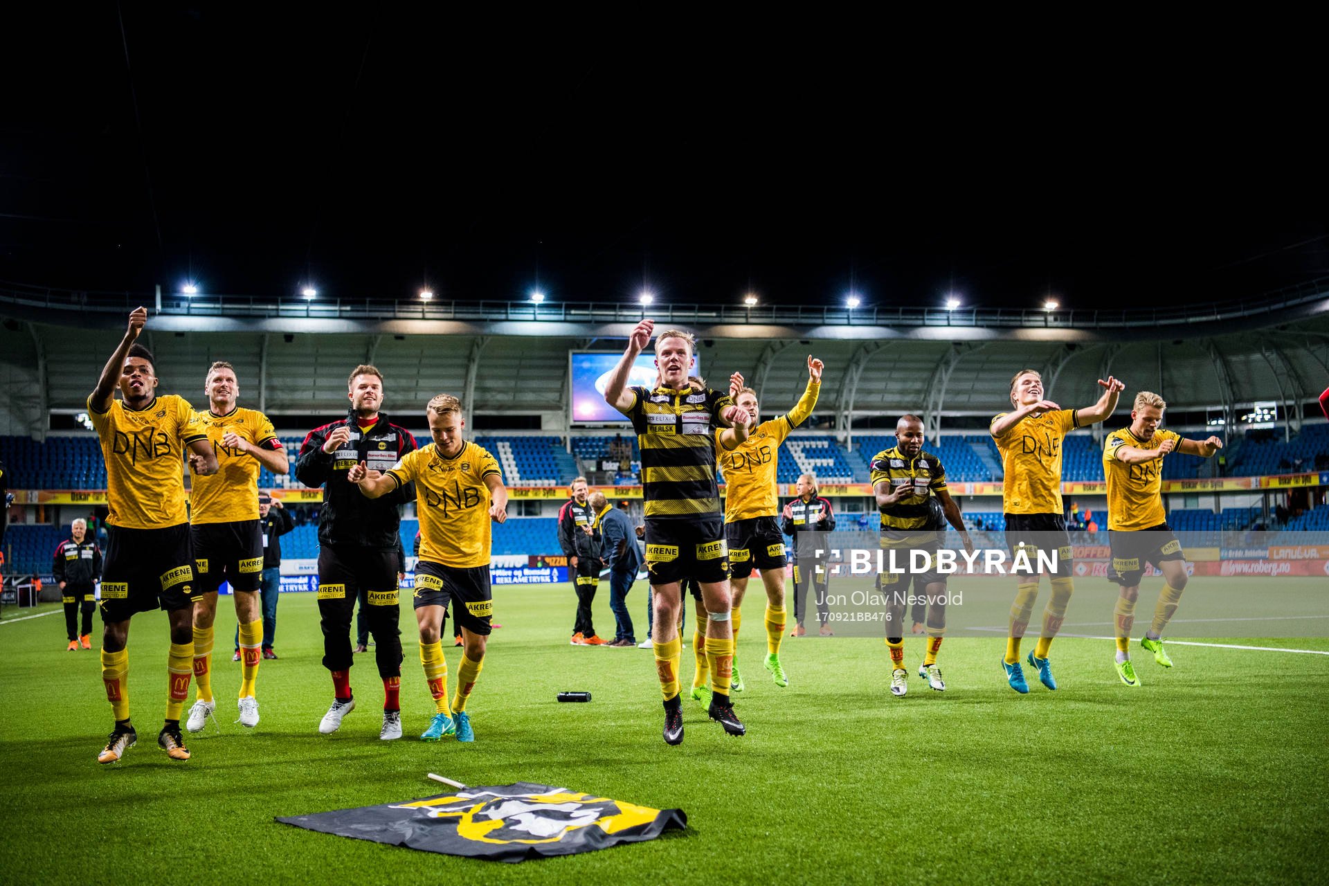 Lillestrøm players celebrate