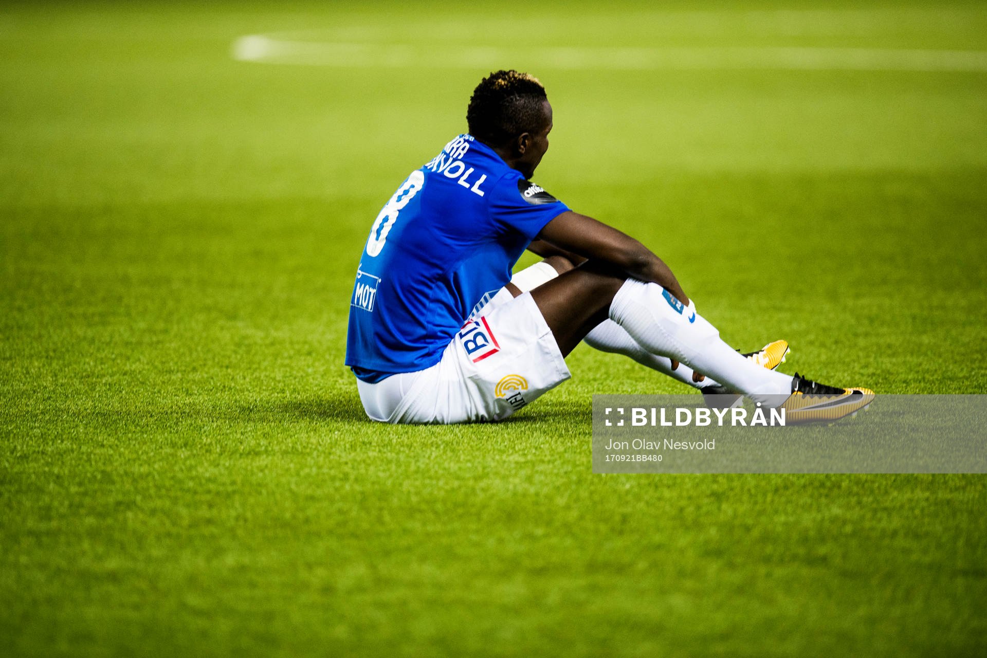 Babacar Sarr of Molde looks dejected