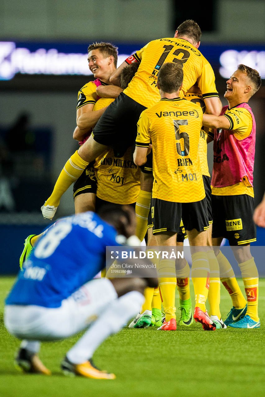 Babacar Sarr of Molde looks dejected while Lillestrøm