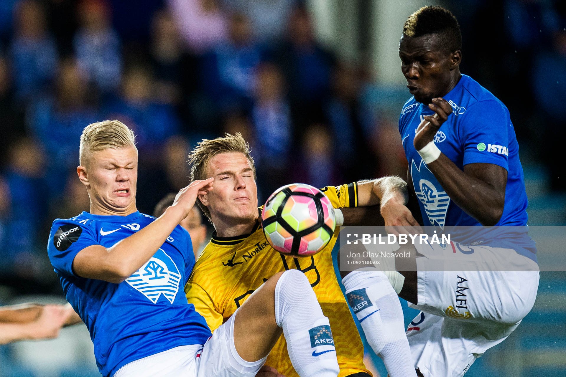 Erling Braut Haaland of Molde, Simen Kind Mikalsen of