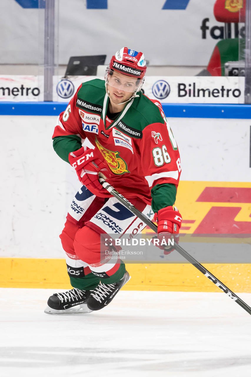 Moras Mathias Bromé  i ishockeymatchen i SHL mellan Mora
