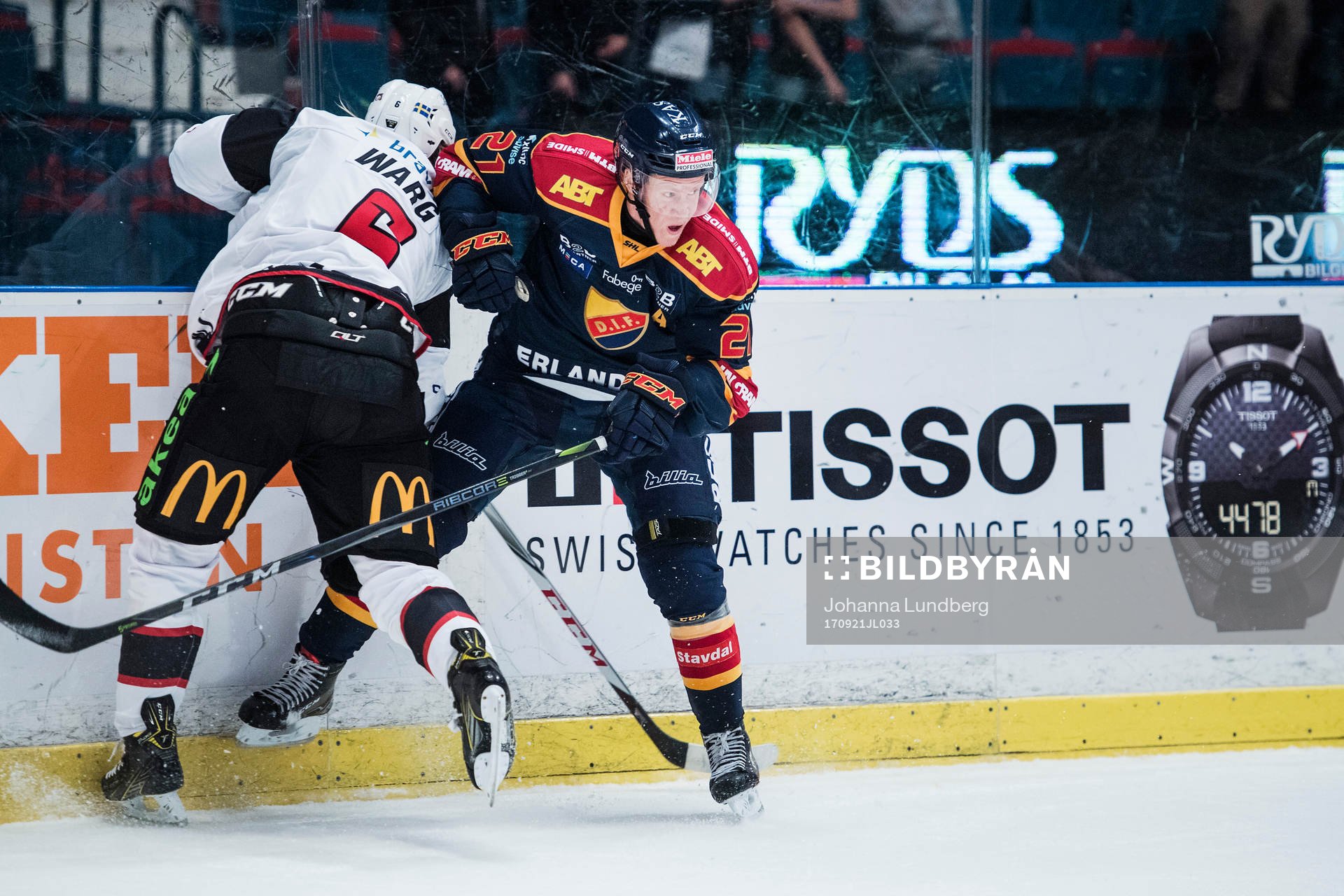 Malmö Redhawks Stefan Warg och Djurgårdens Andreas