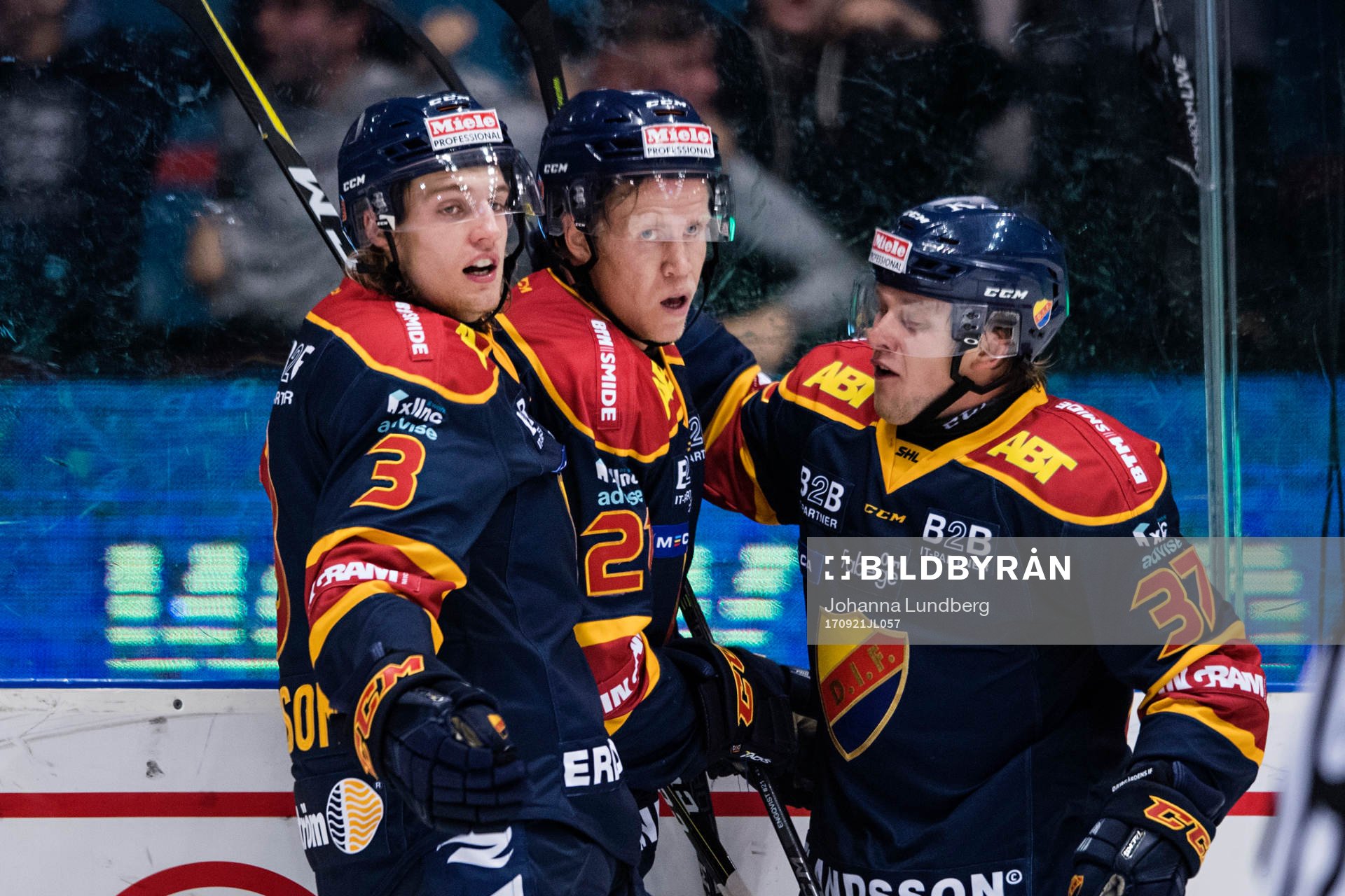 Djurgårdens William Lagesson, Andreas Engqvist och Jesper