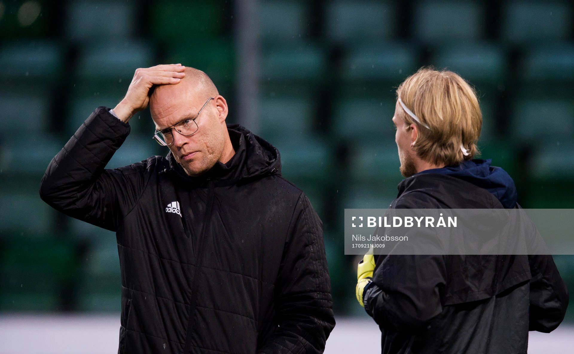 Sundsvalls tränare Joel Cedergren och målvakt William