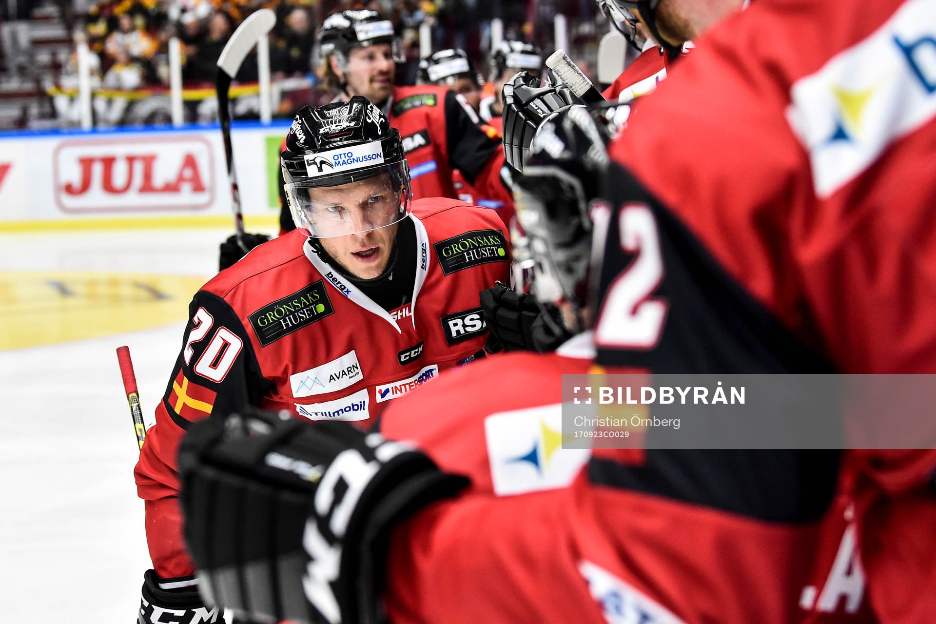 Malmö Redhawks Erik Forssell jublar