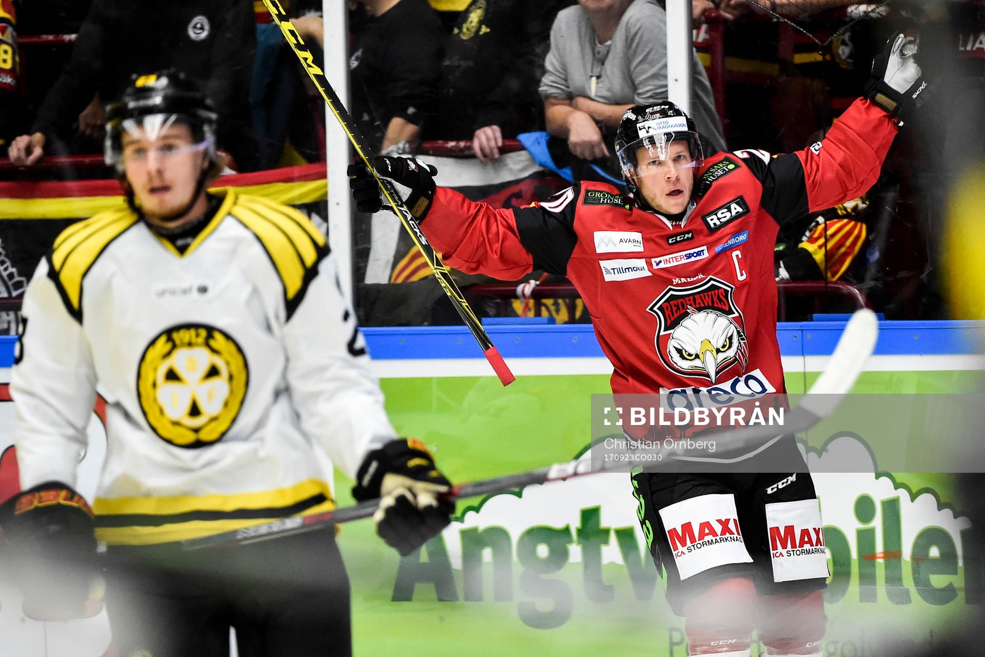 Malmö Redhawks Erik Forssell jublar