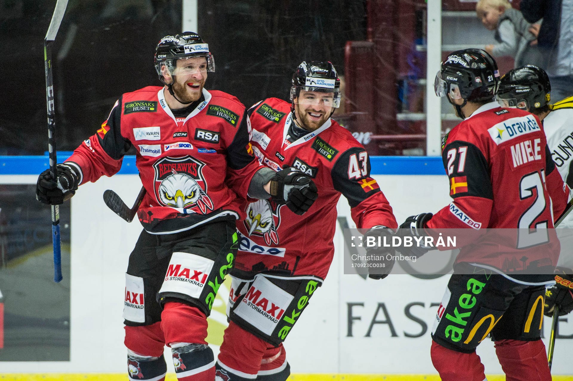 Malmö Redhawks Frederik Storm jublar