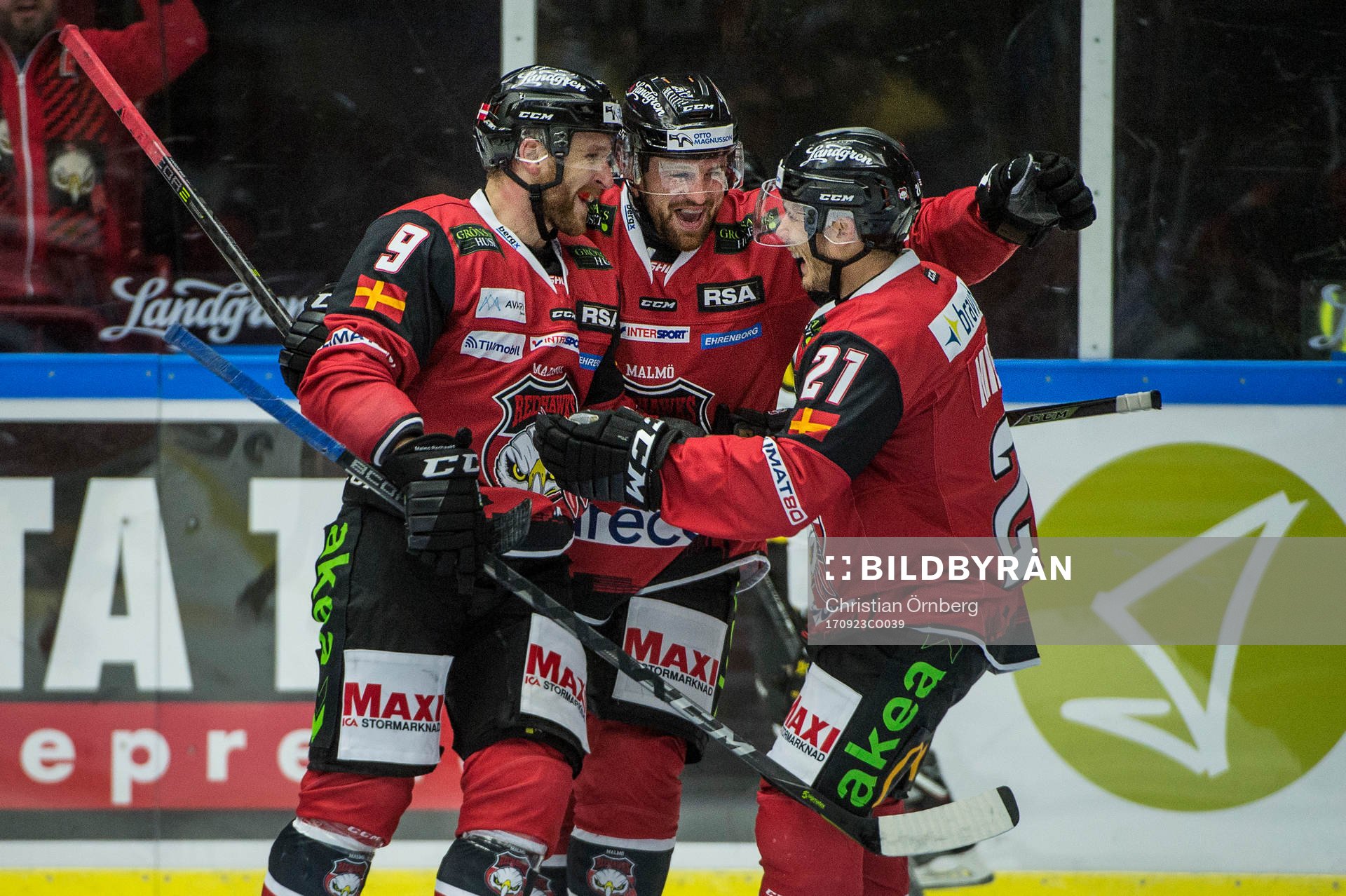 Malmö Redhawks Frederik Storm jublar