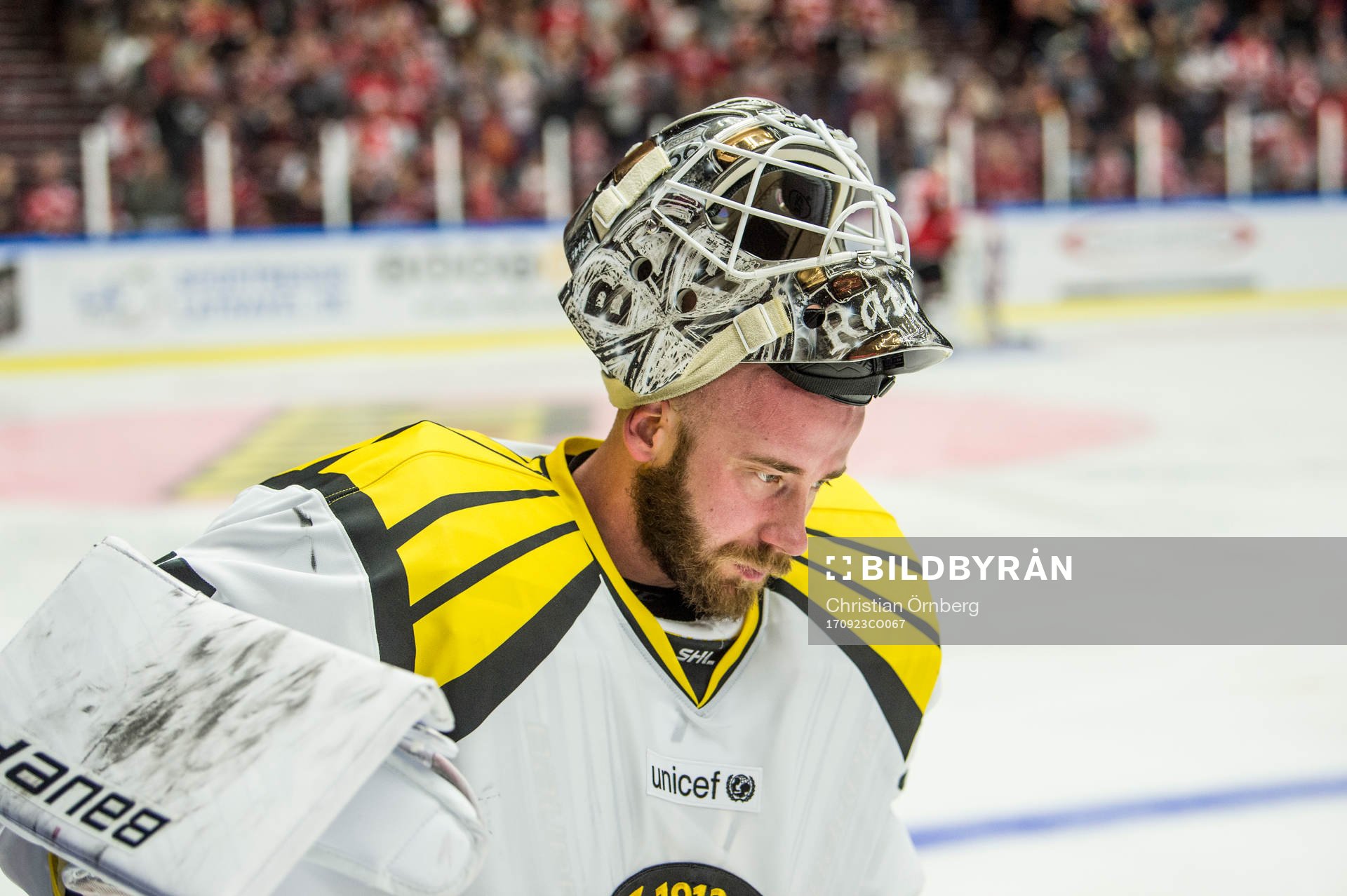 Brynäs målvakt David Rautio deppar