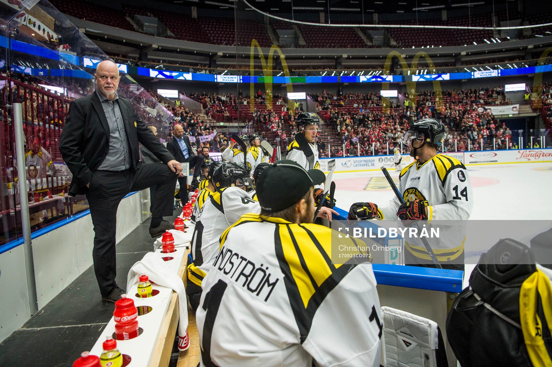Brynäs tränare Roger Melin i båset