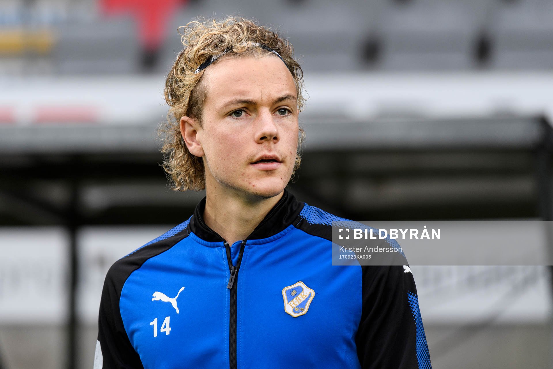 Halmstads Höskuldur Gunnlaugsson före fotbollsmatchen i