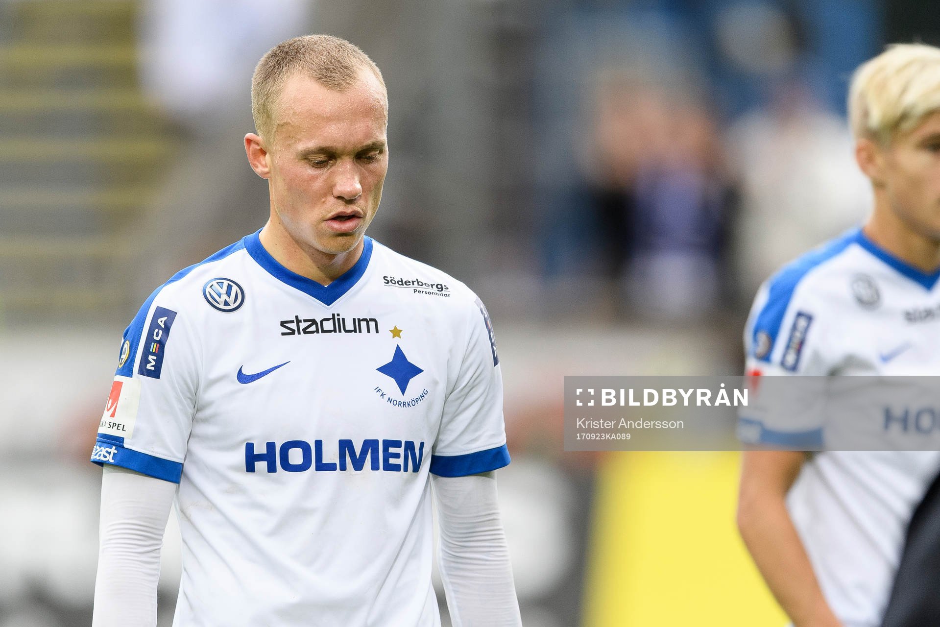 Norrköpings Gudmundur Thorarinsson deppar