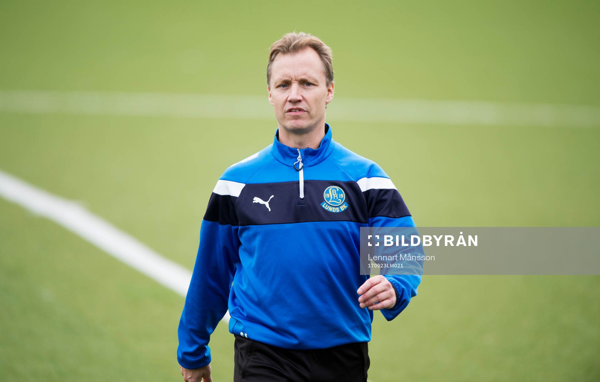 Lunds tränare Stefan Jansson i matchen i division 2 mellan