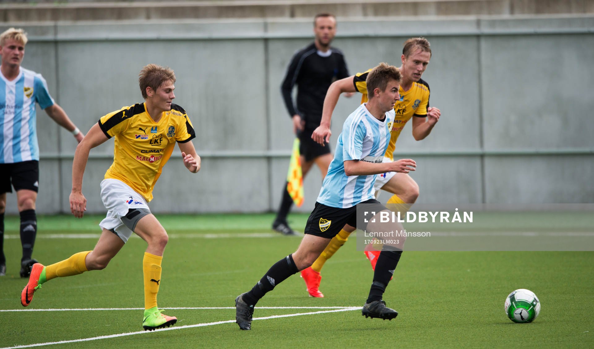 IFK Hässleholms Isak Olsson i matchen i division 2 mellan Lunds BK och IFK Hässleholm i Lund 23 september 2017.  